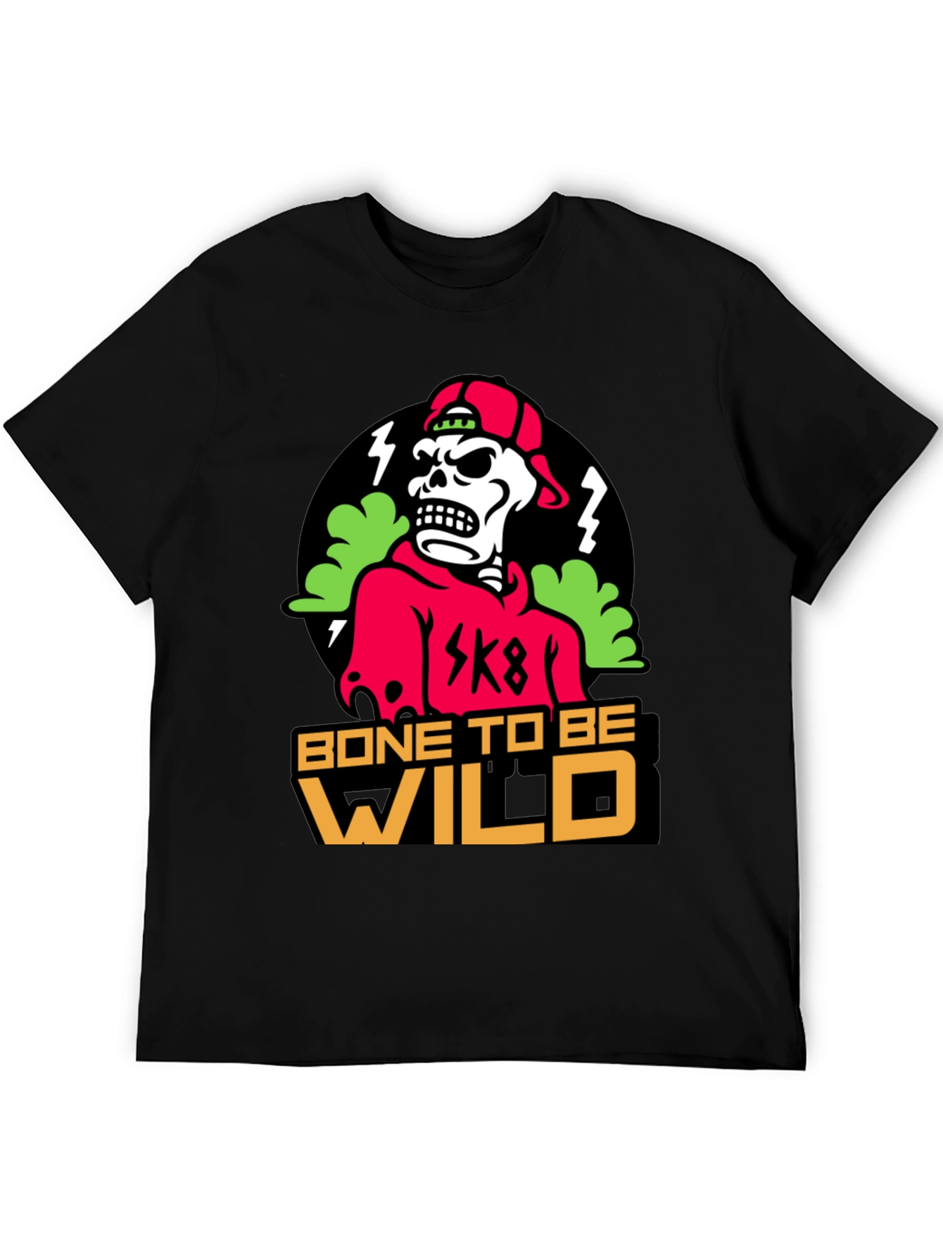 Bone To Be Wild Skeleton Graphic T-Shirt