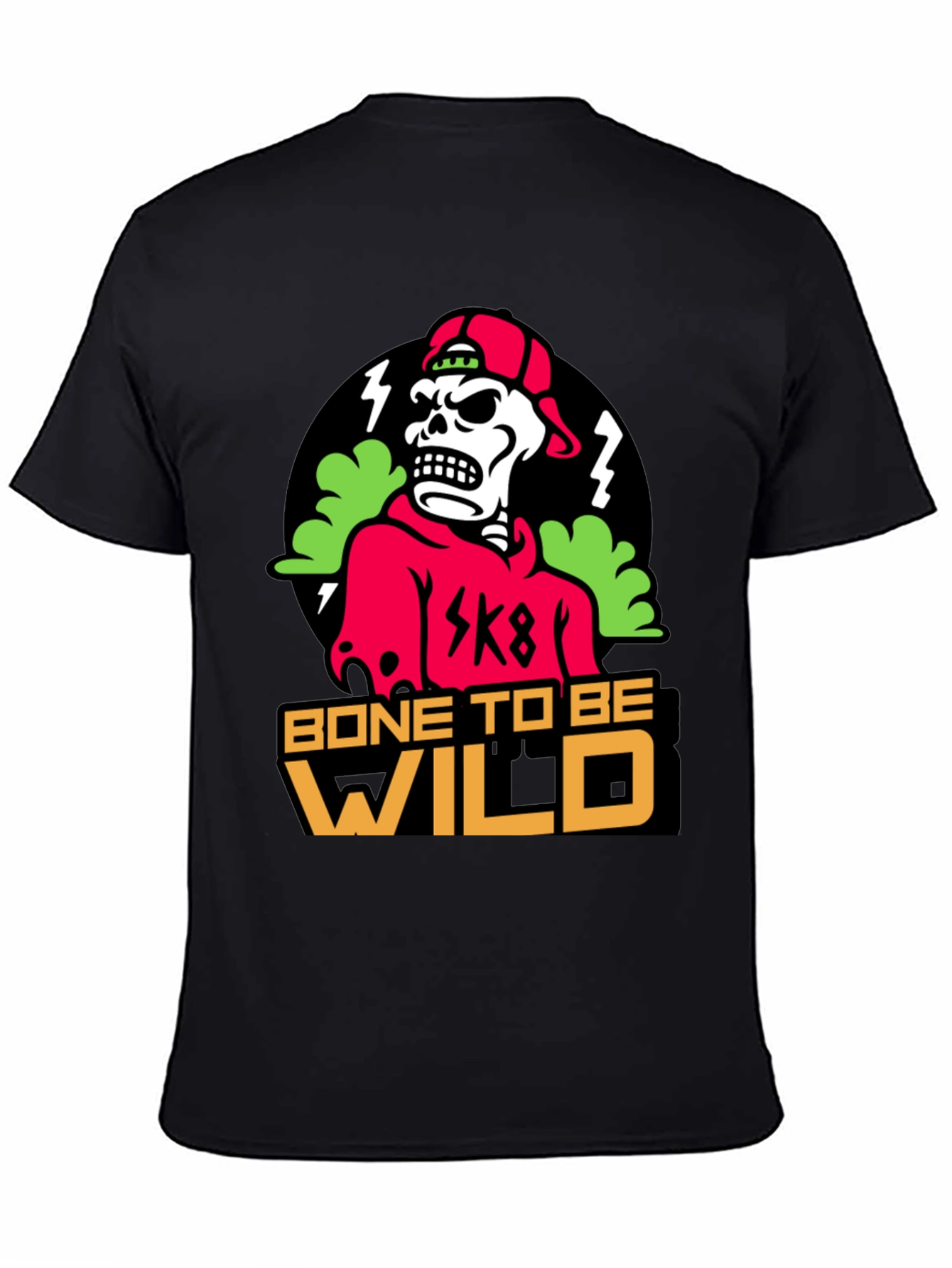 Bone To Be Wild Skeleton Graphic T-Shirt