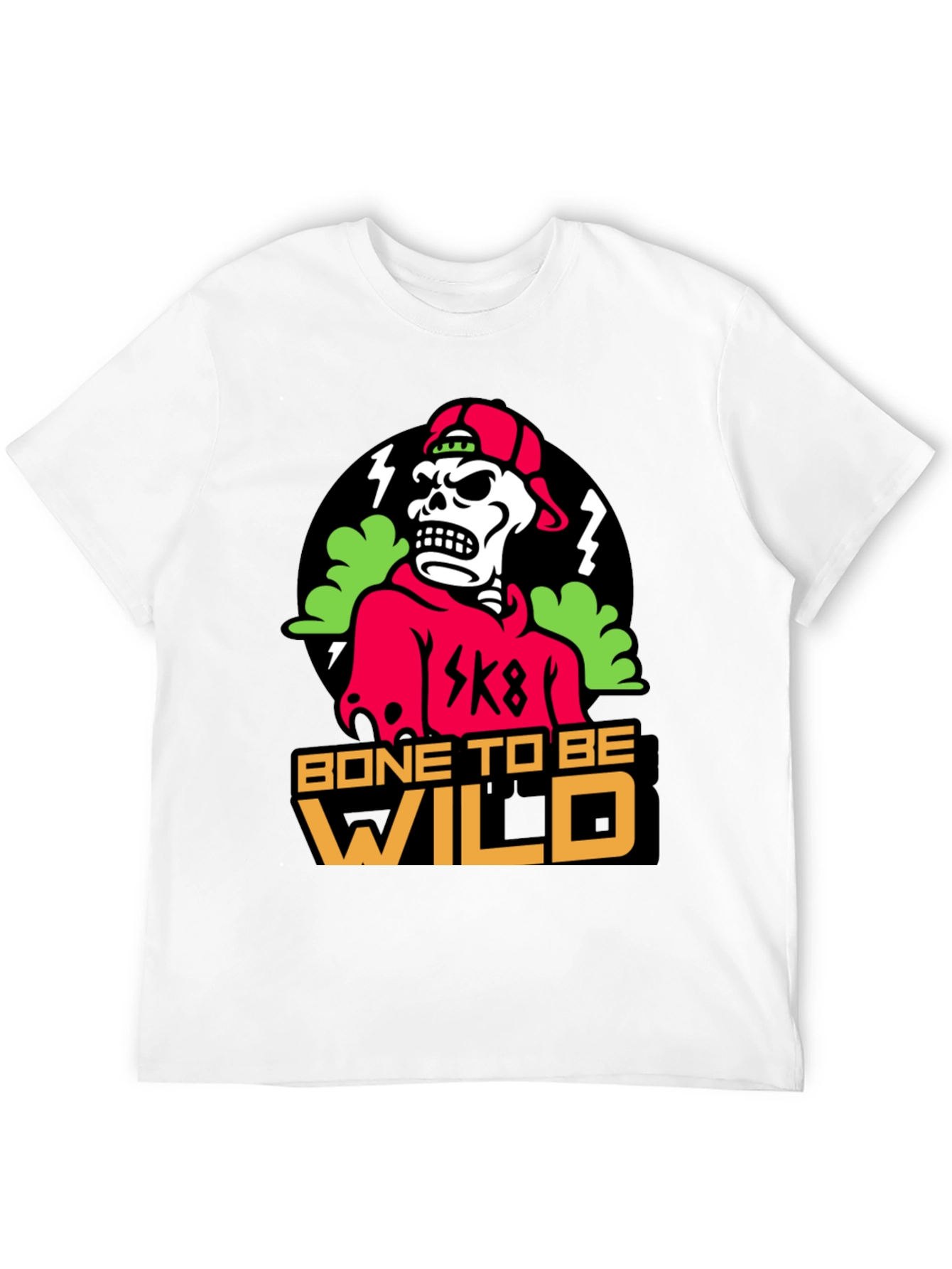 Bone To Be Wild Skeleton Graphic T-Shirt