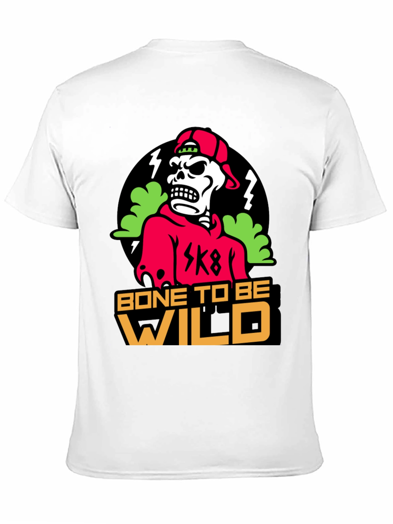 Bone To Be Wild Skeleton Graphic T-Shirt