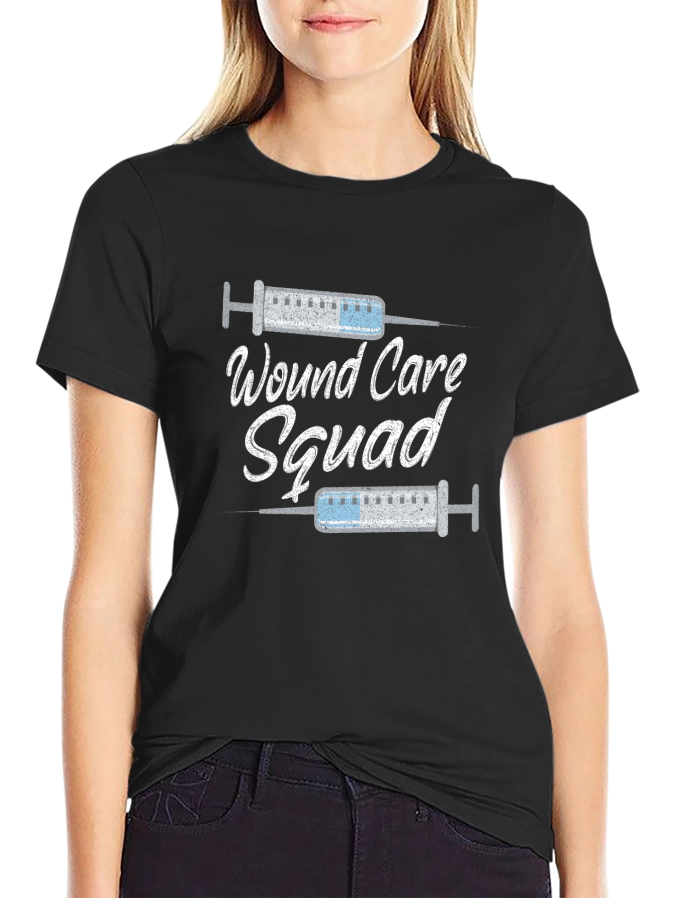 Wound Care Squad Tee - Black Medical T-Shirt