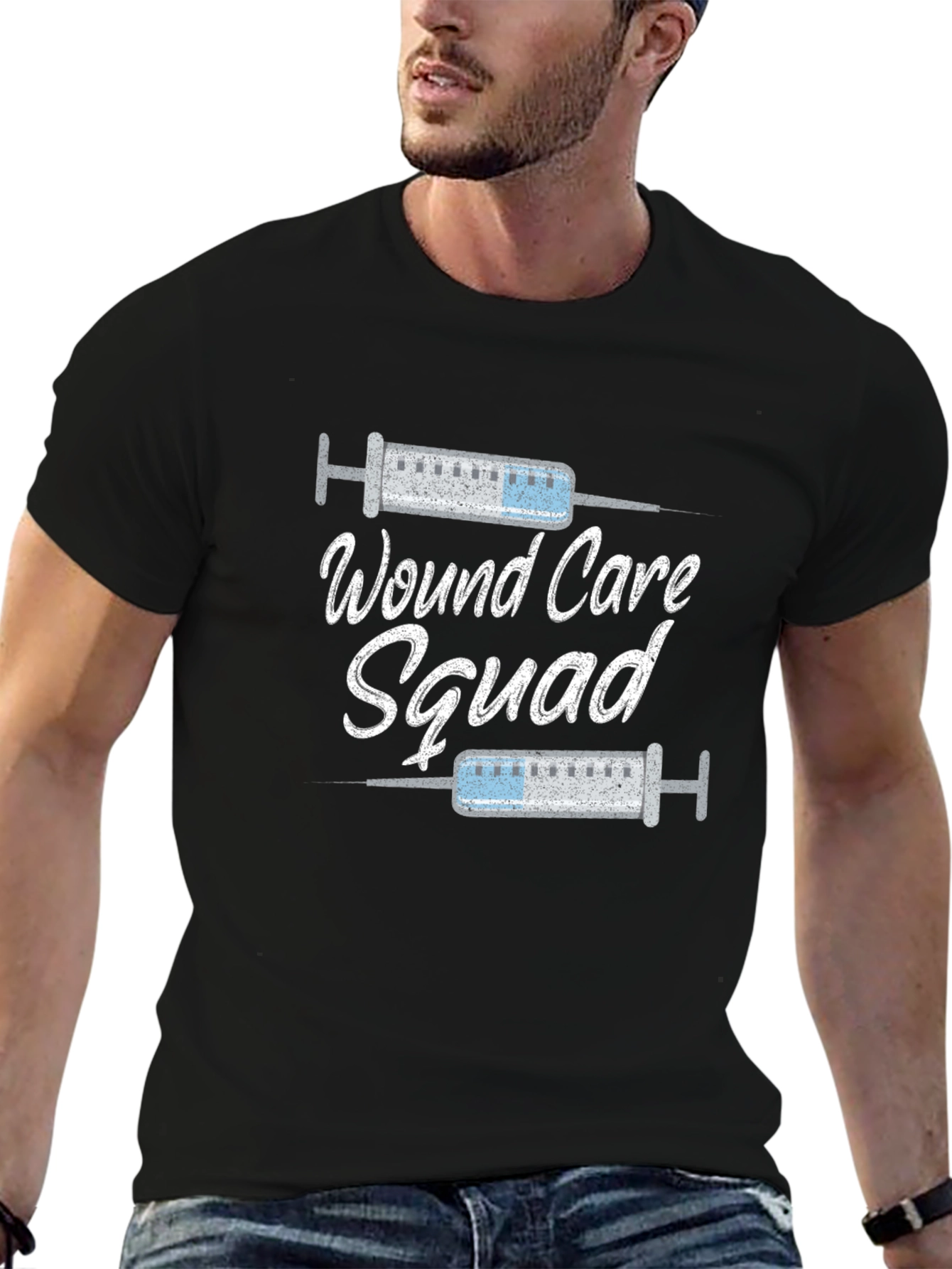 Wound Care Squad Tee - Black Medical T-Shirt