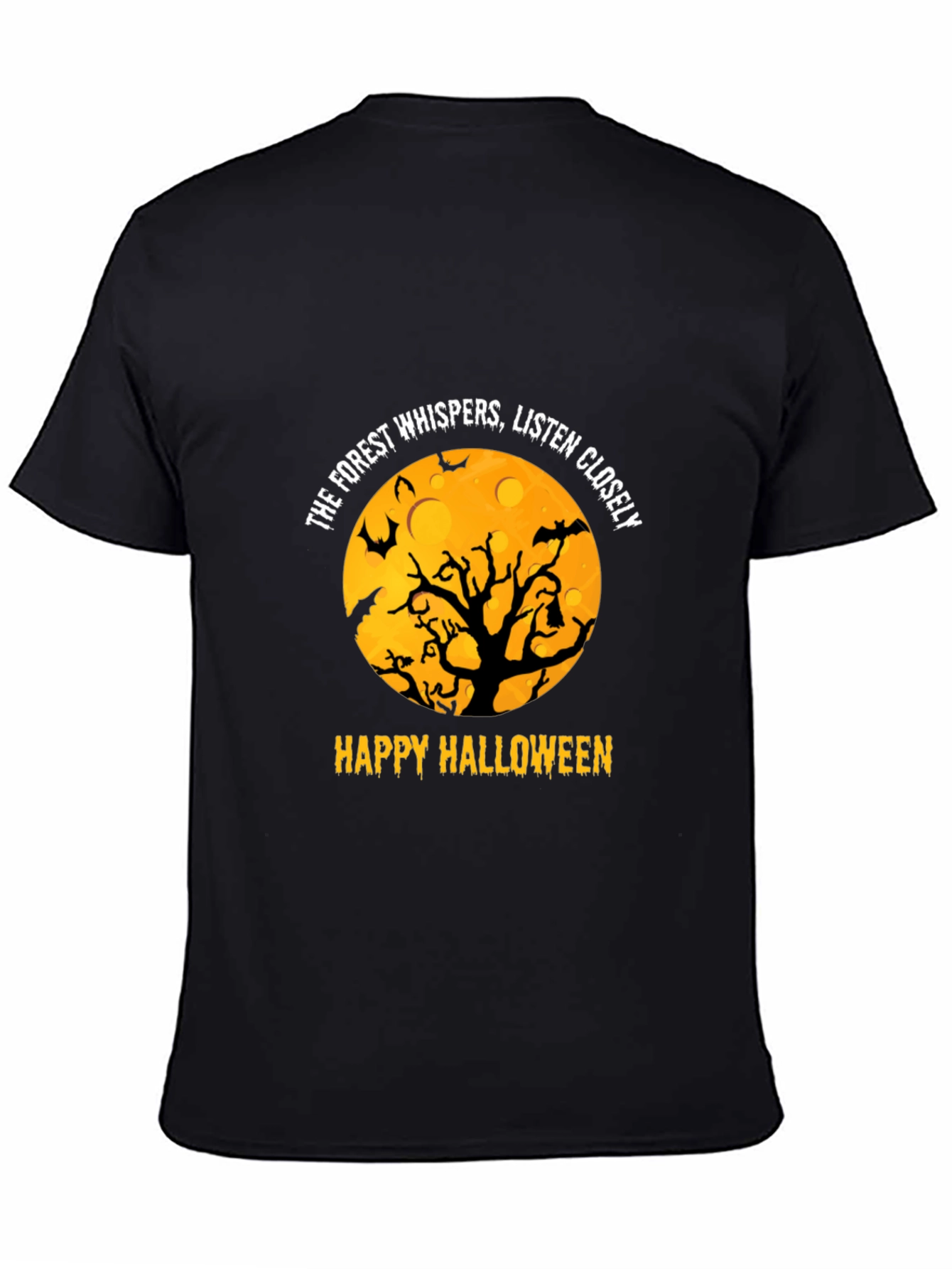 Halloween Forest Whispers Black T-Shirt