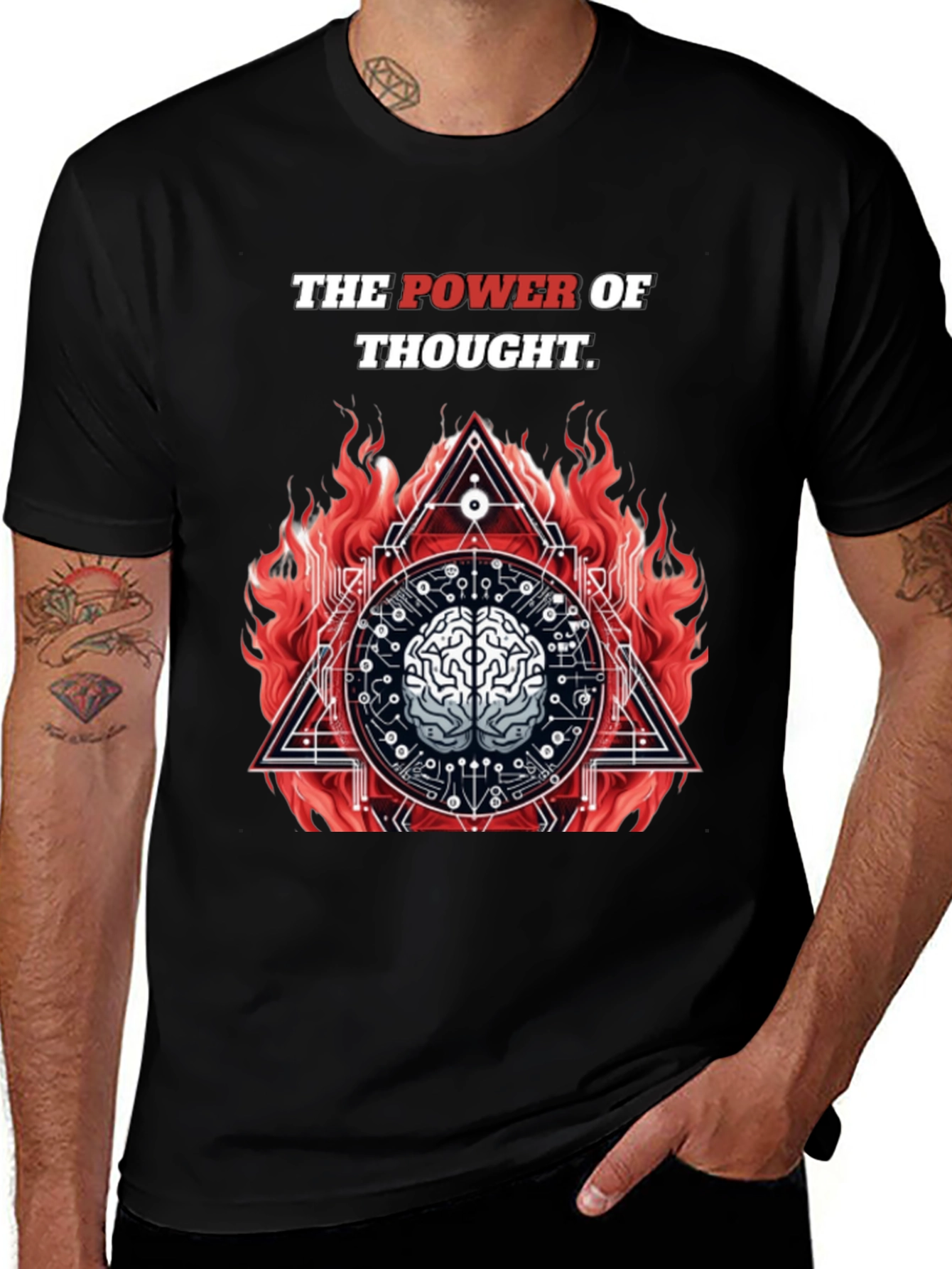 The Power of Thought Graphic Tee - Black