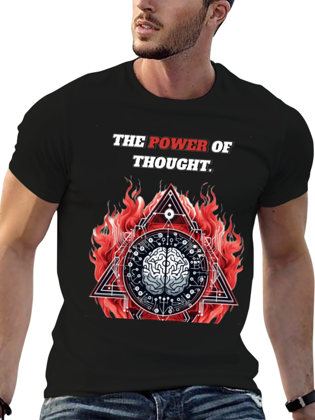 The Power of Thought Graphic Tee - Black