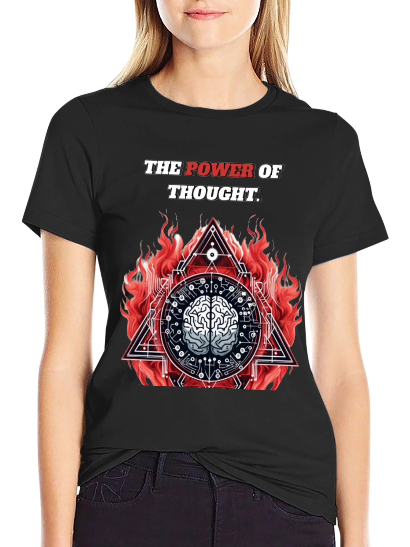 The Power of Thought Graphic Tee - Black