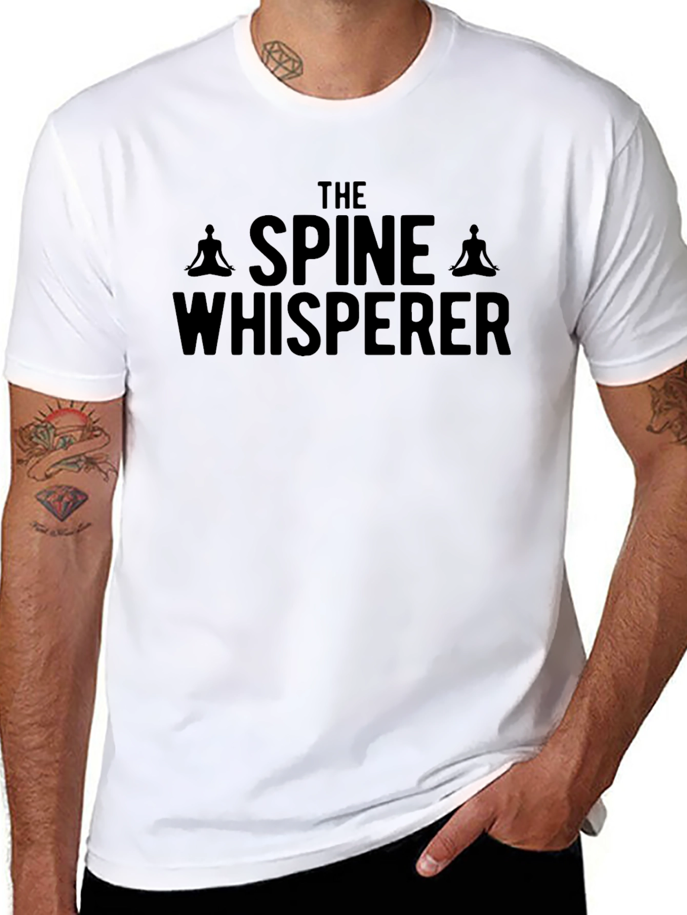 The Spine Whisperer Black Graphic T-Shirt