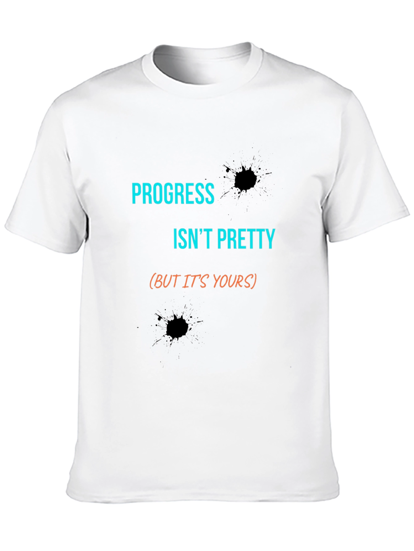 Progress Isnt Pretty Mens Black Graphic Tee