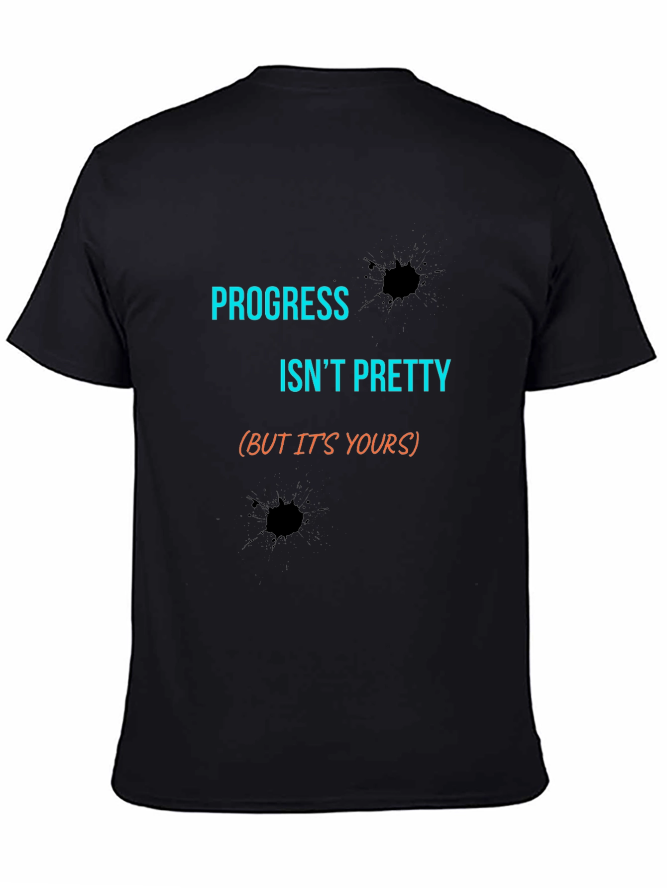 Progress Isnt Pretty Mens Black Graphic Tee