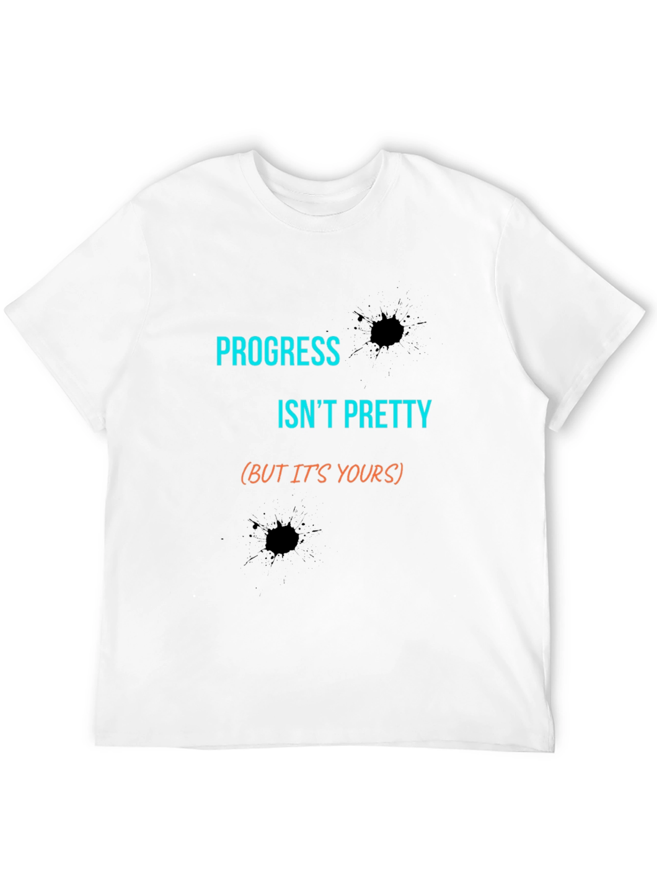 Progress Isnt Pretty Mens Black Graphic Tee
