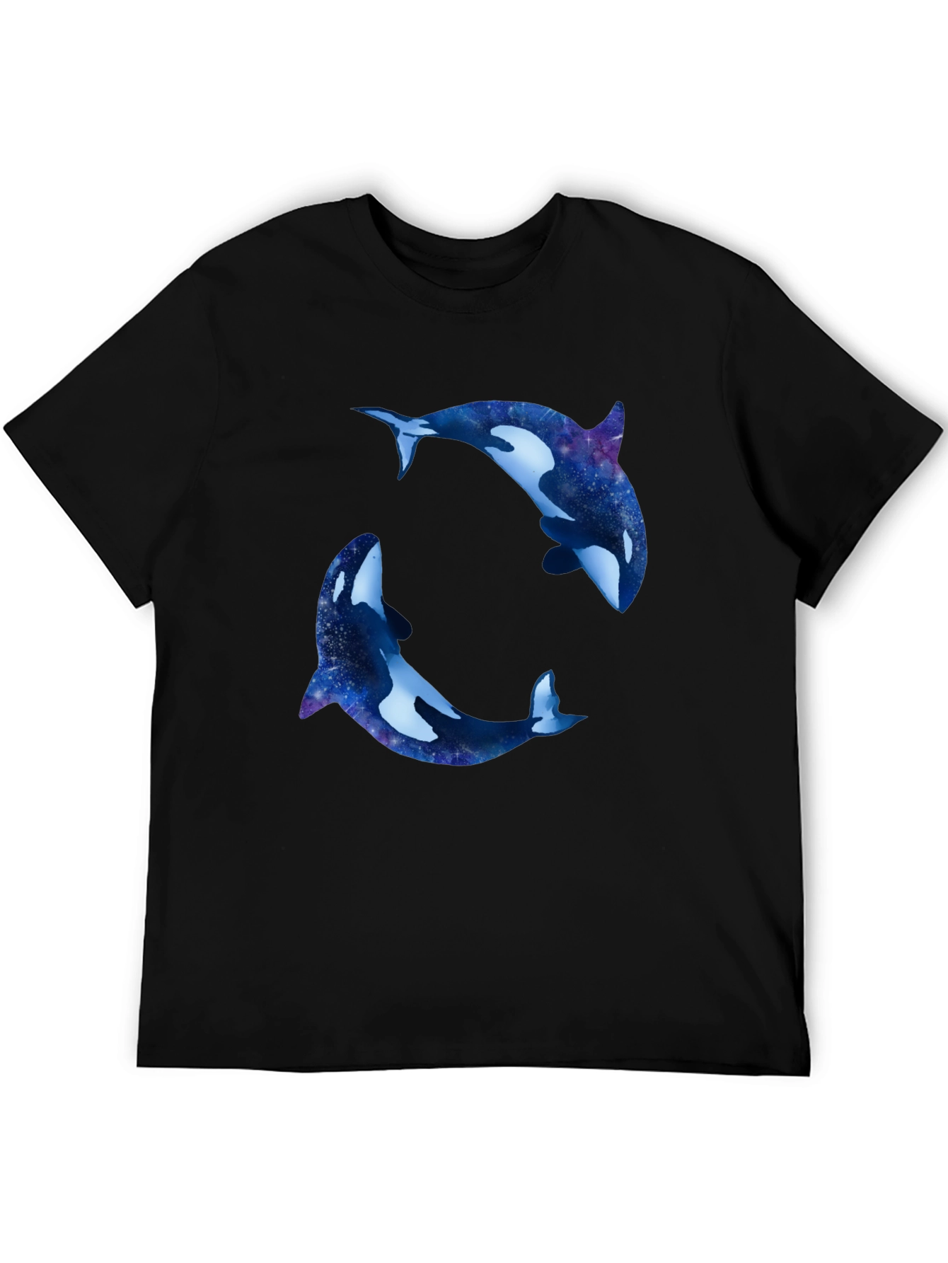 Orca Galaxy T-Shirt - Black Cotton Blend
