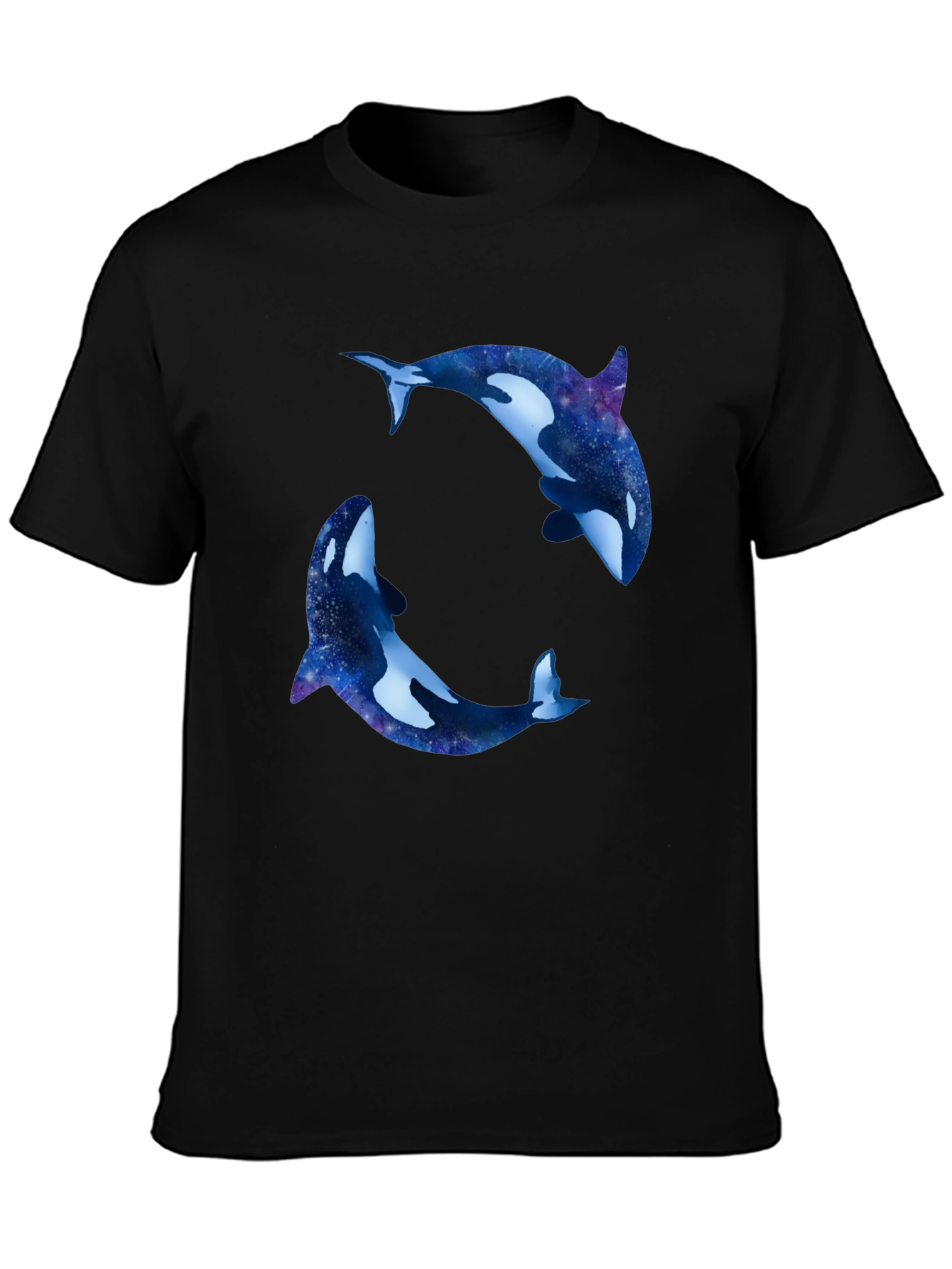 Orca Galaxy T-Shirt - Black Cotton Blend