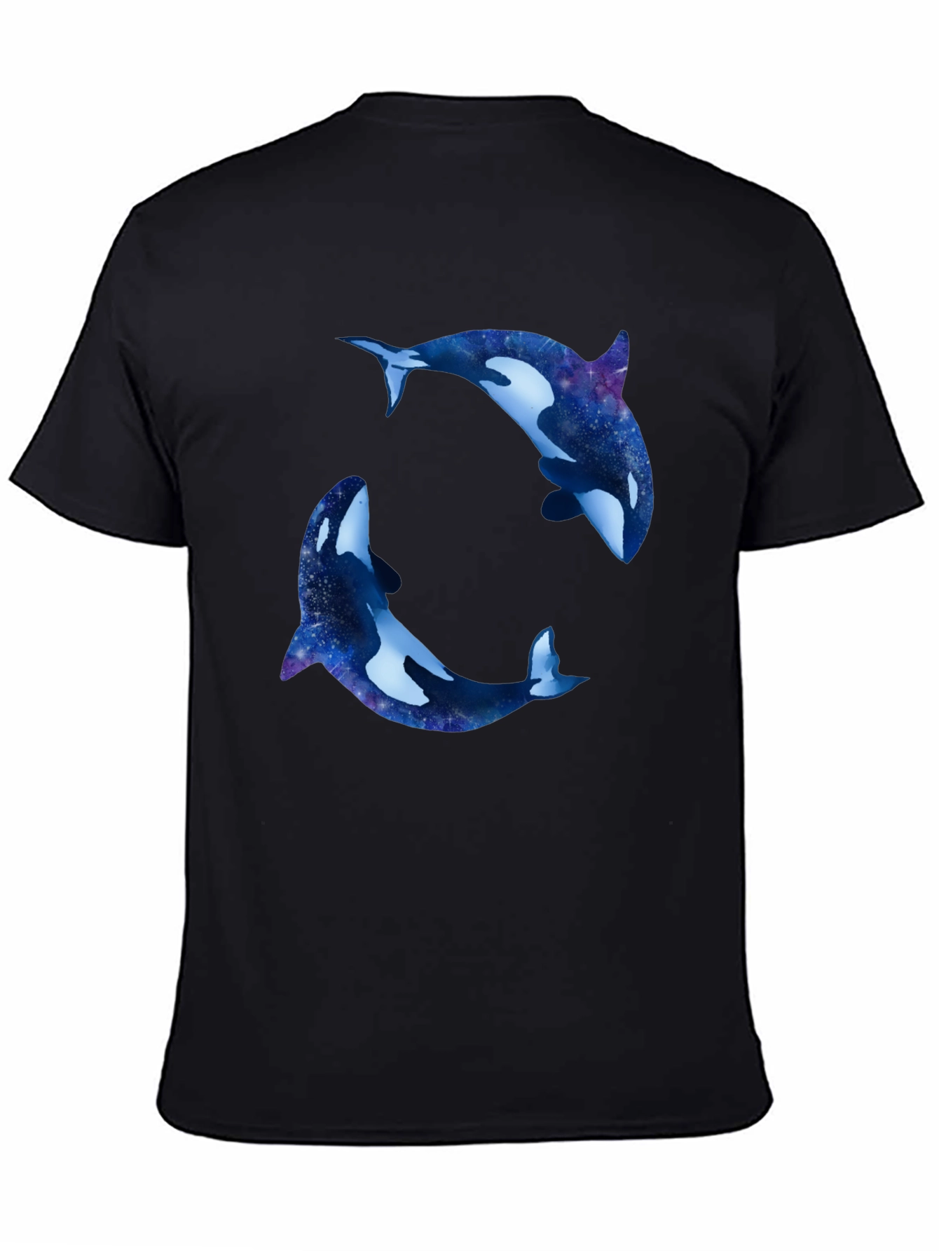 Orca Galaxy T-Shirt - Black Cotton Blend