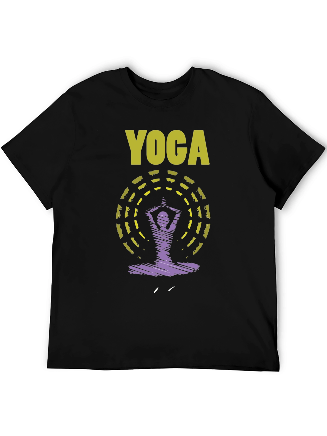 Yoga Graphic Tee: Relaxed Fit Black T-Shirt