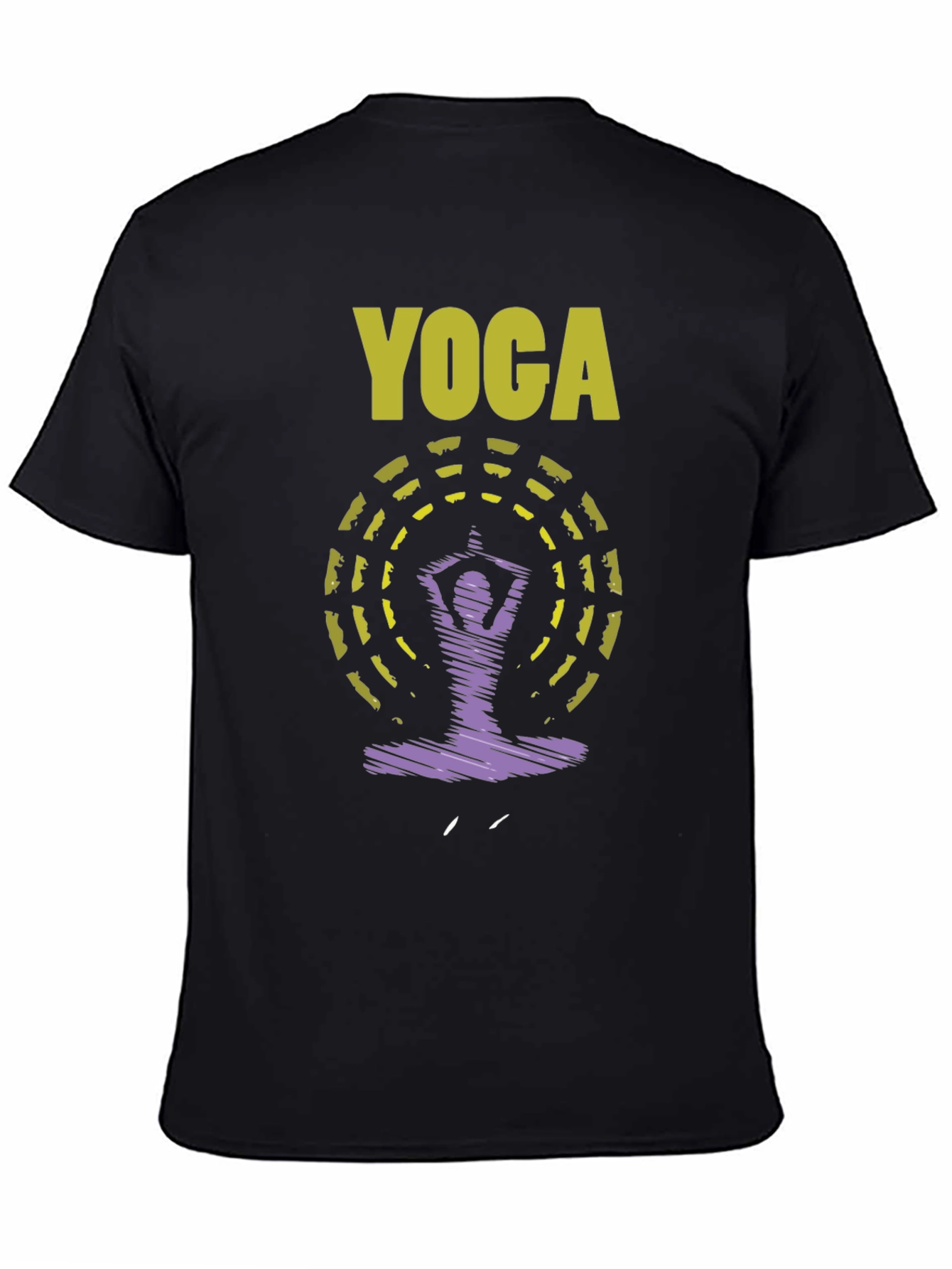 Yoga Graphic Tee: Relaxed Fit Black T-Shirt