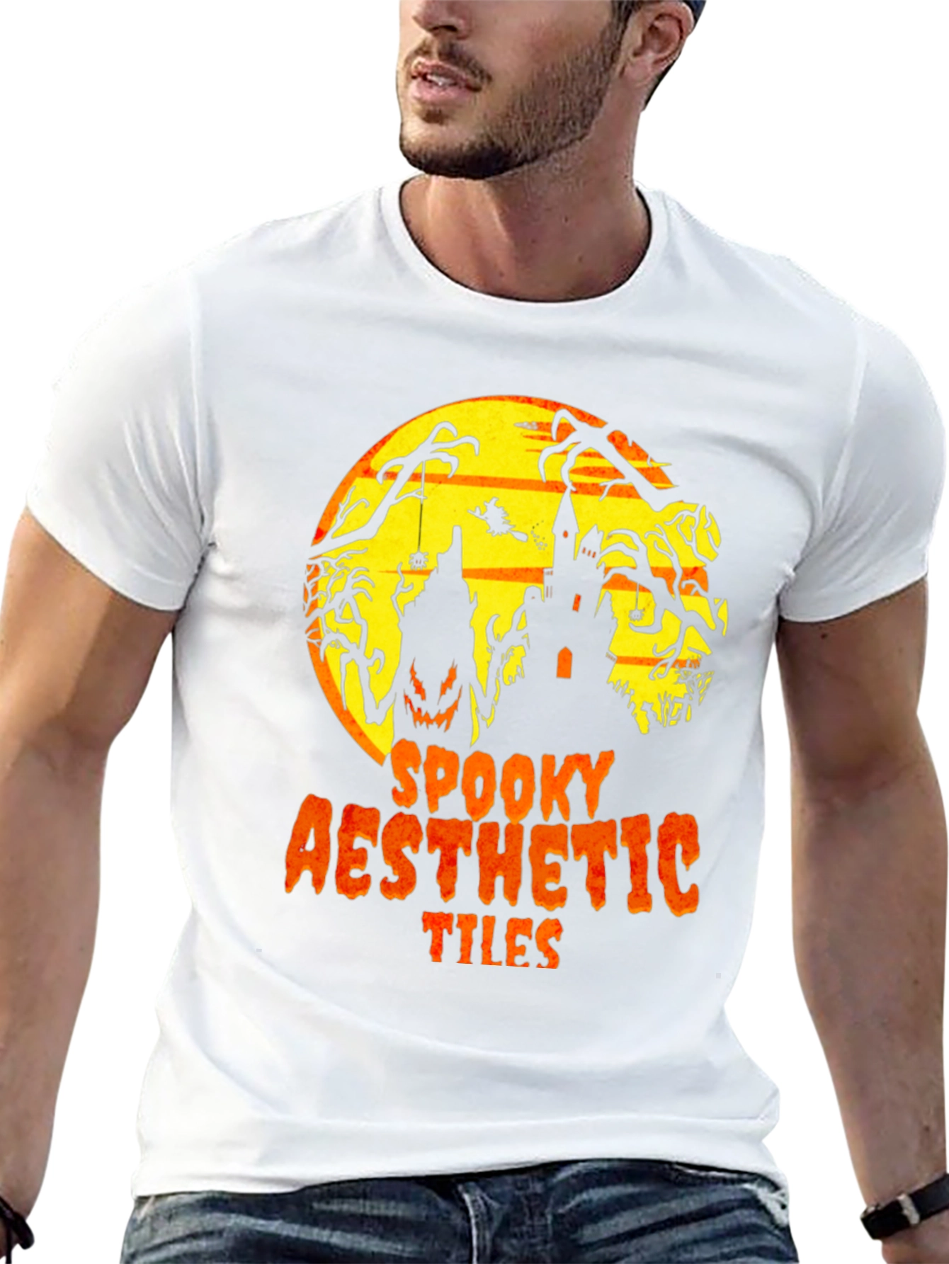 Spooky Aesthetic Tiles Graphic T-Shirt
