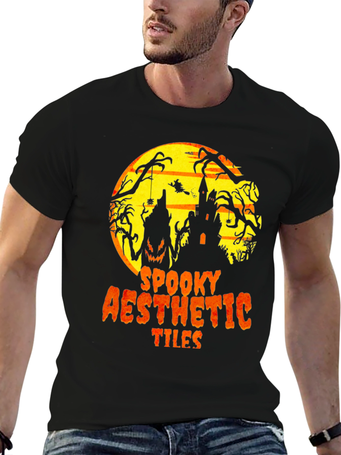 Spooky Aesthetic Tiles Graphic T-Shirt