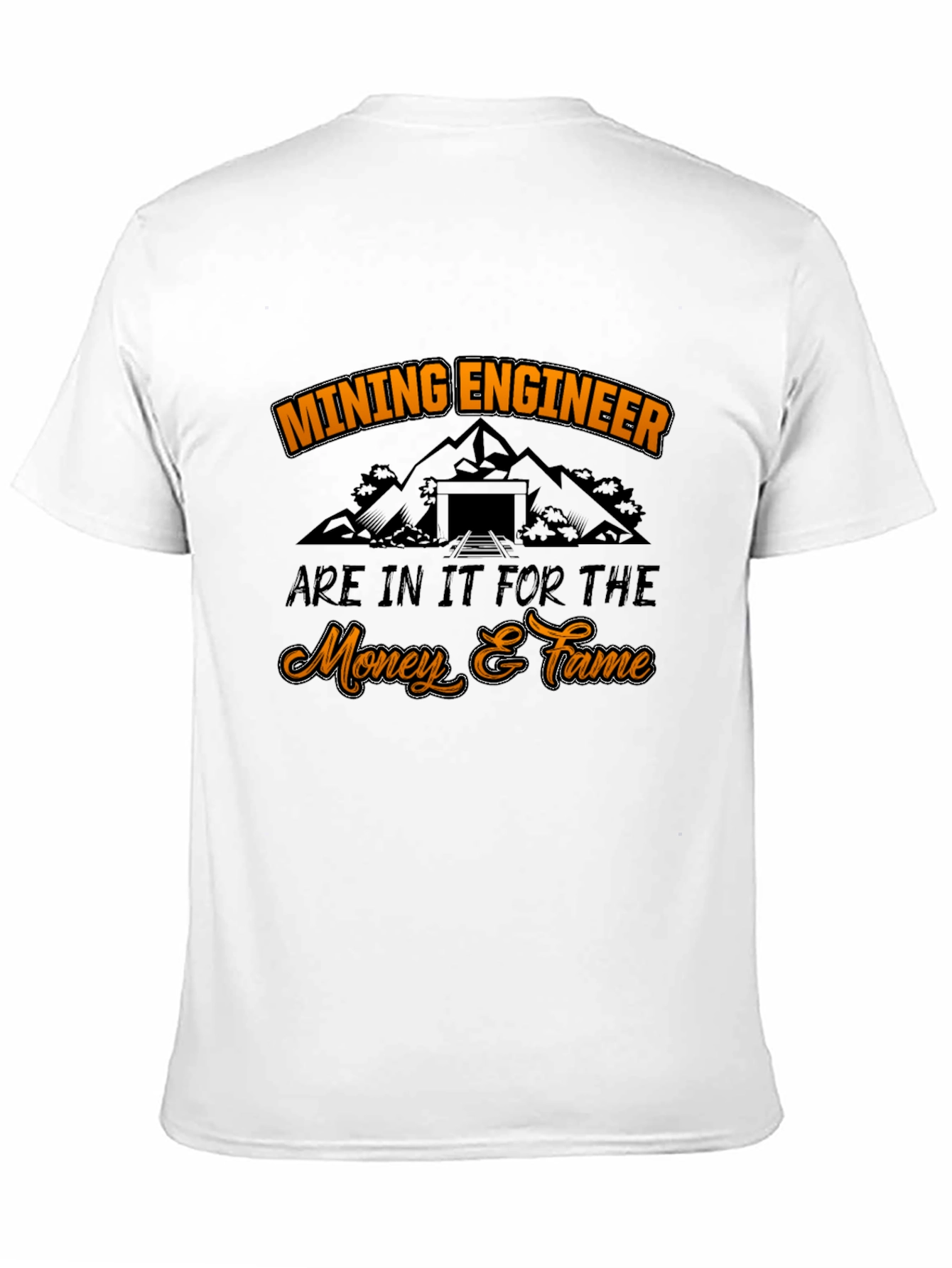 Mining Engineer Money & Fame Black T-Shirt