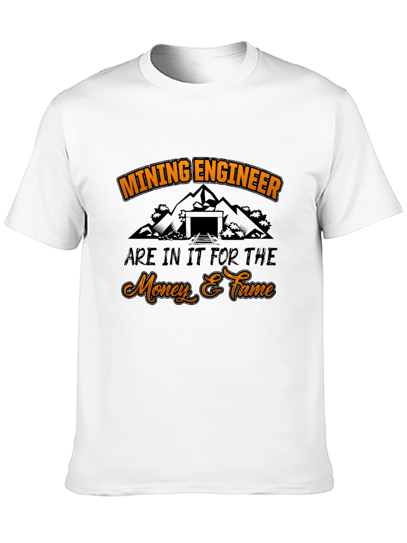 Mining Engineer Money & Fame Black T-Shirt