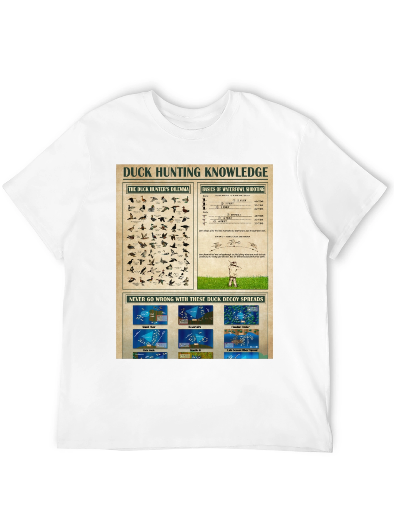 Duck Hunting Knowledge Black T-Shirt