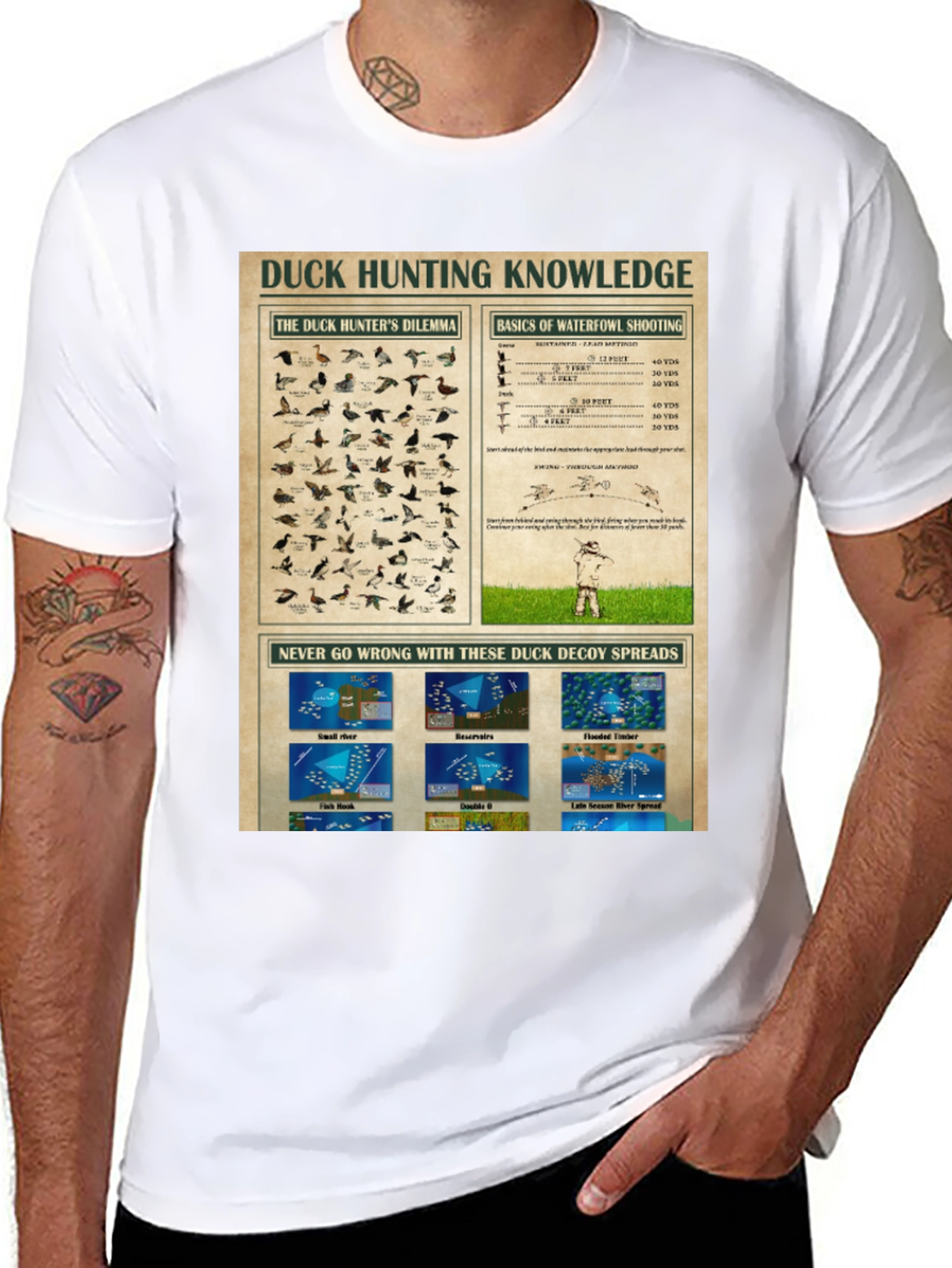 Duck Hunting Knowledge Black T-Shirt
