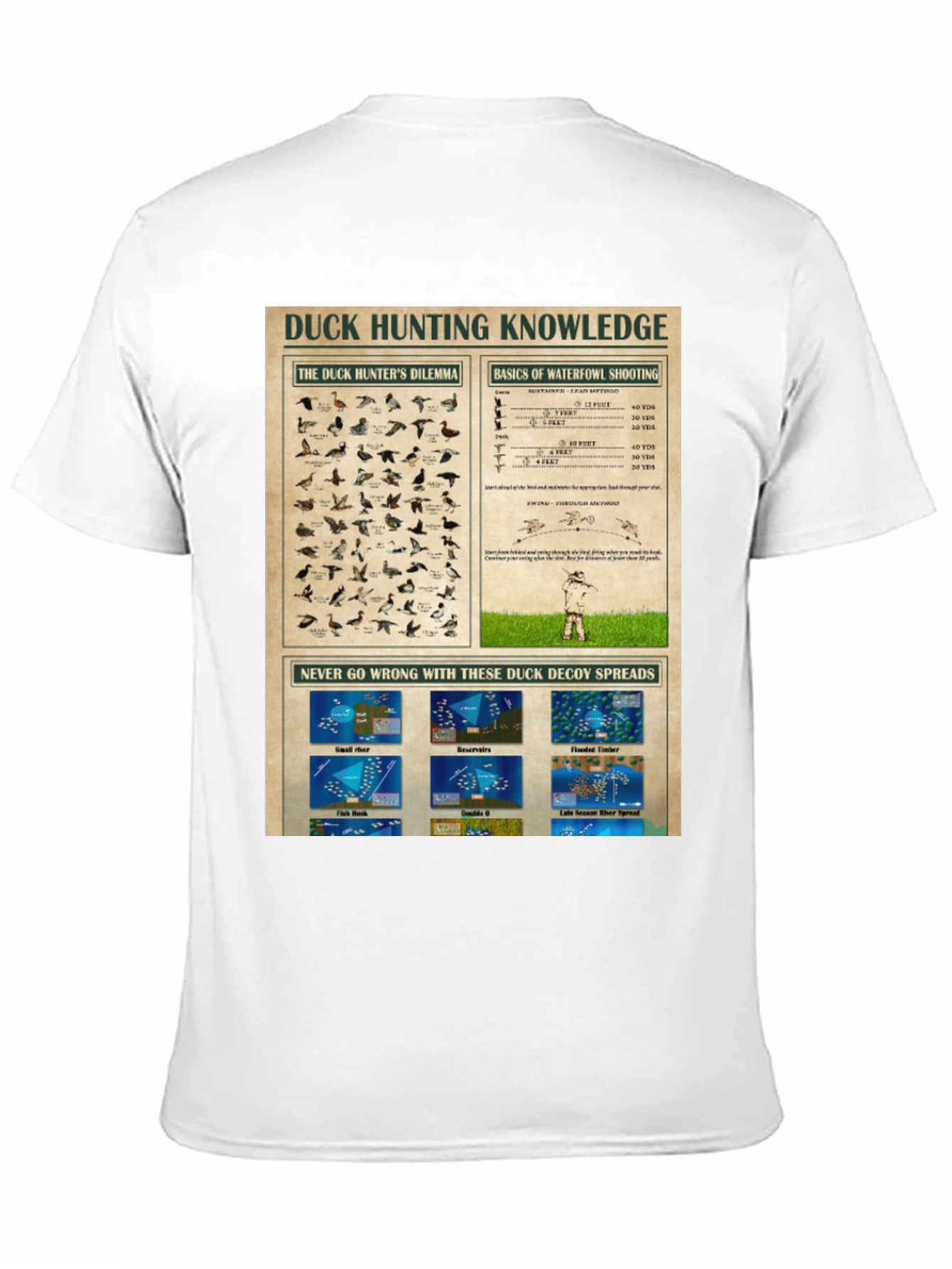 Duck Hunting Knowledge Black T-Shirt