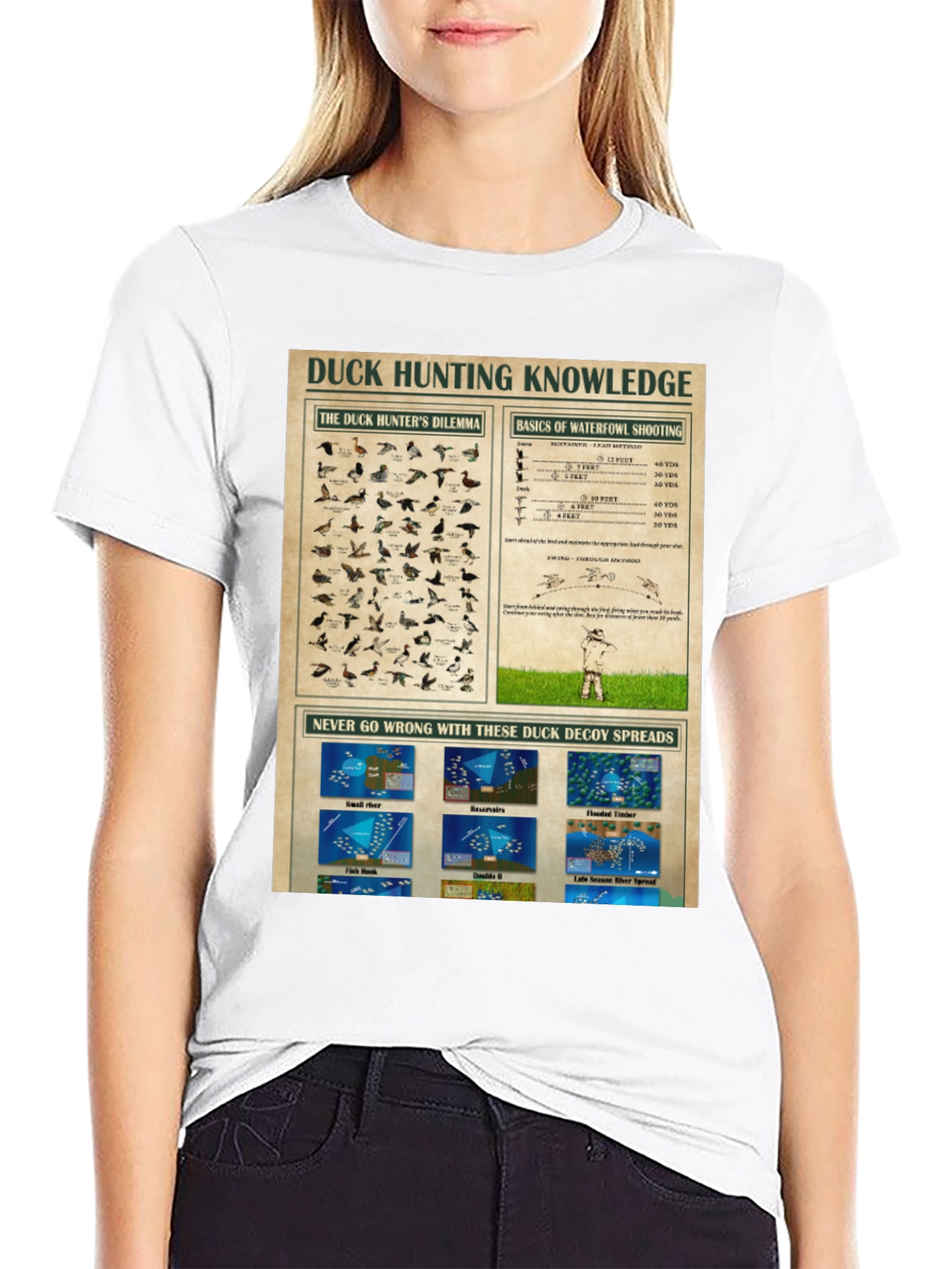 Duck Hunting Knowledge Black T-Shirt