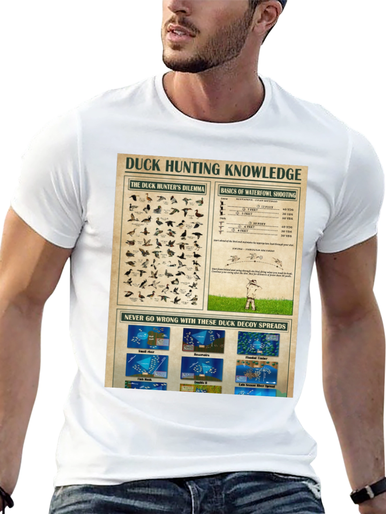 Duck Hunting Knowledge Black T-Shirt