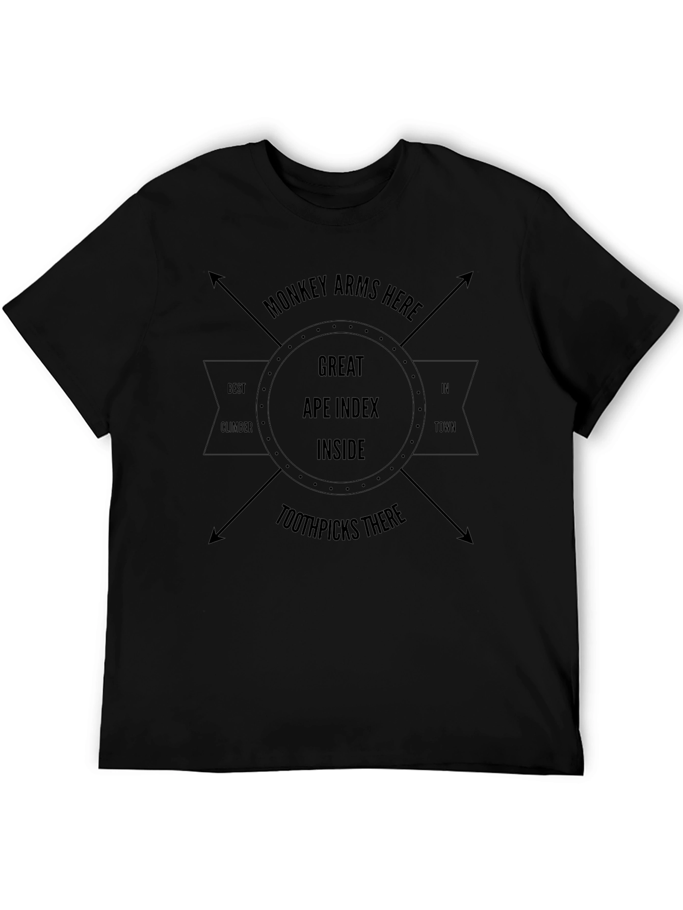 Great Ape Index Inside Black Graphic T-Shirt