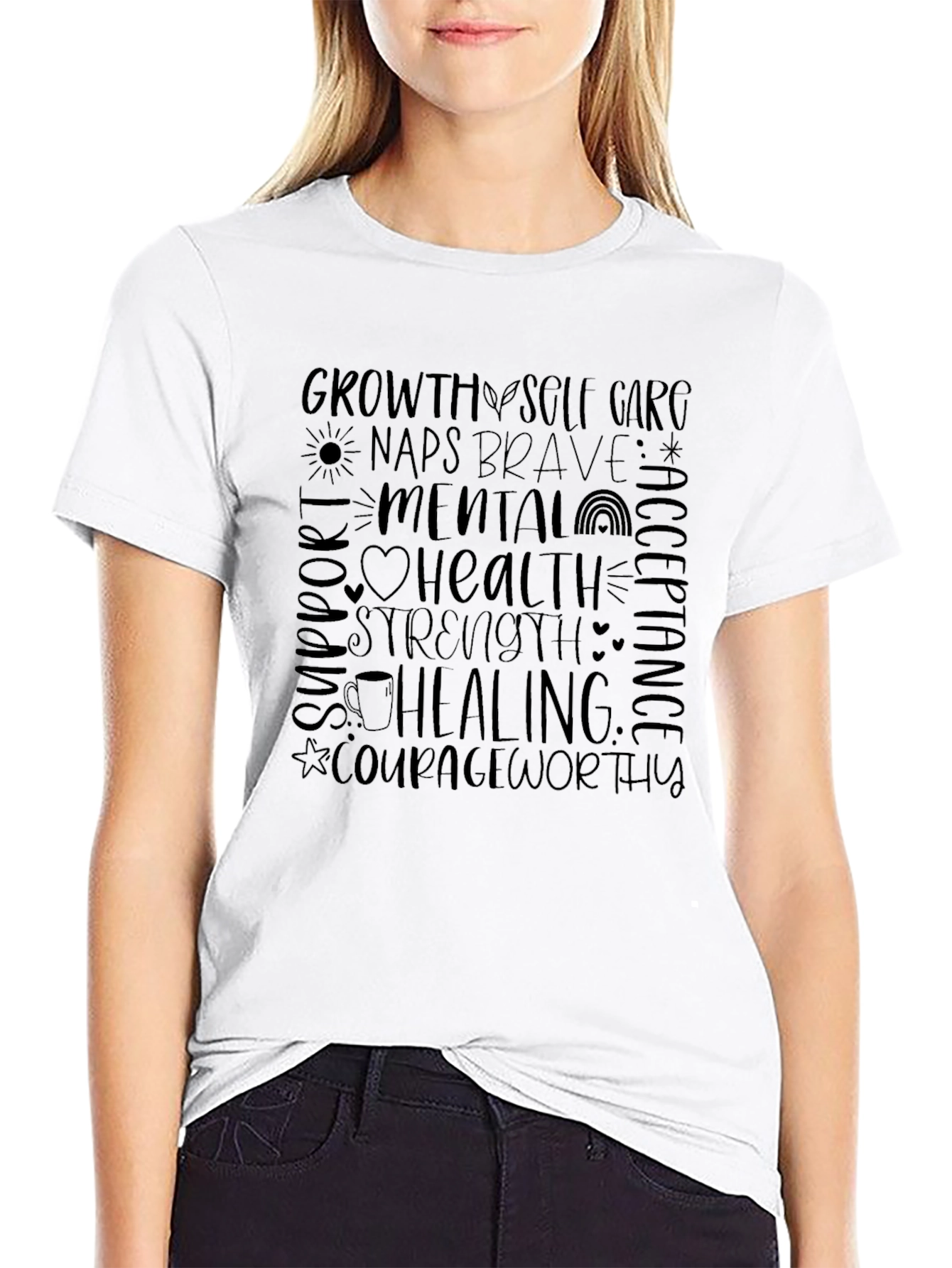 Mental Health Empowerment T-Shirt - Black