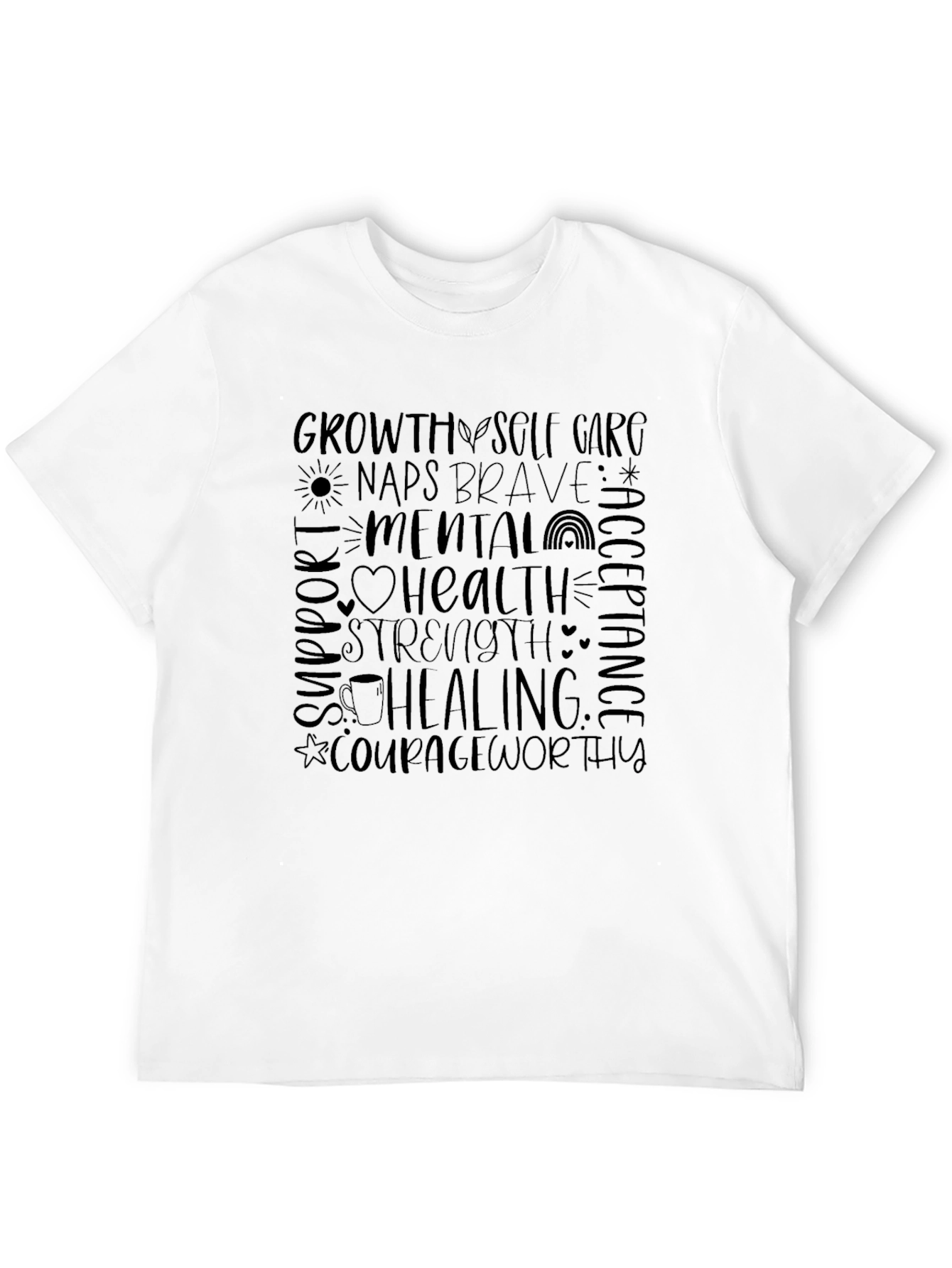 Mental Health Empowerment T-Shirt - Black