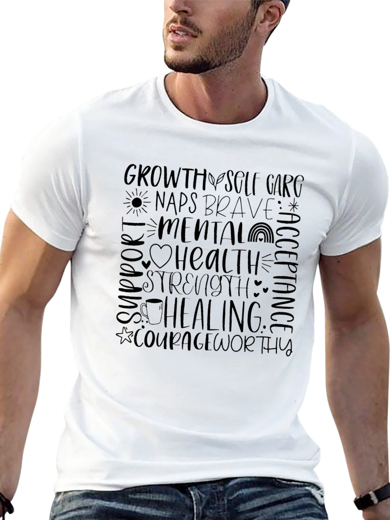 Mental Health Empowerment T-Shirt - Black