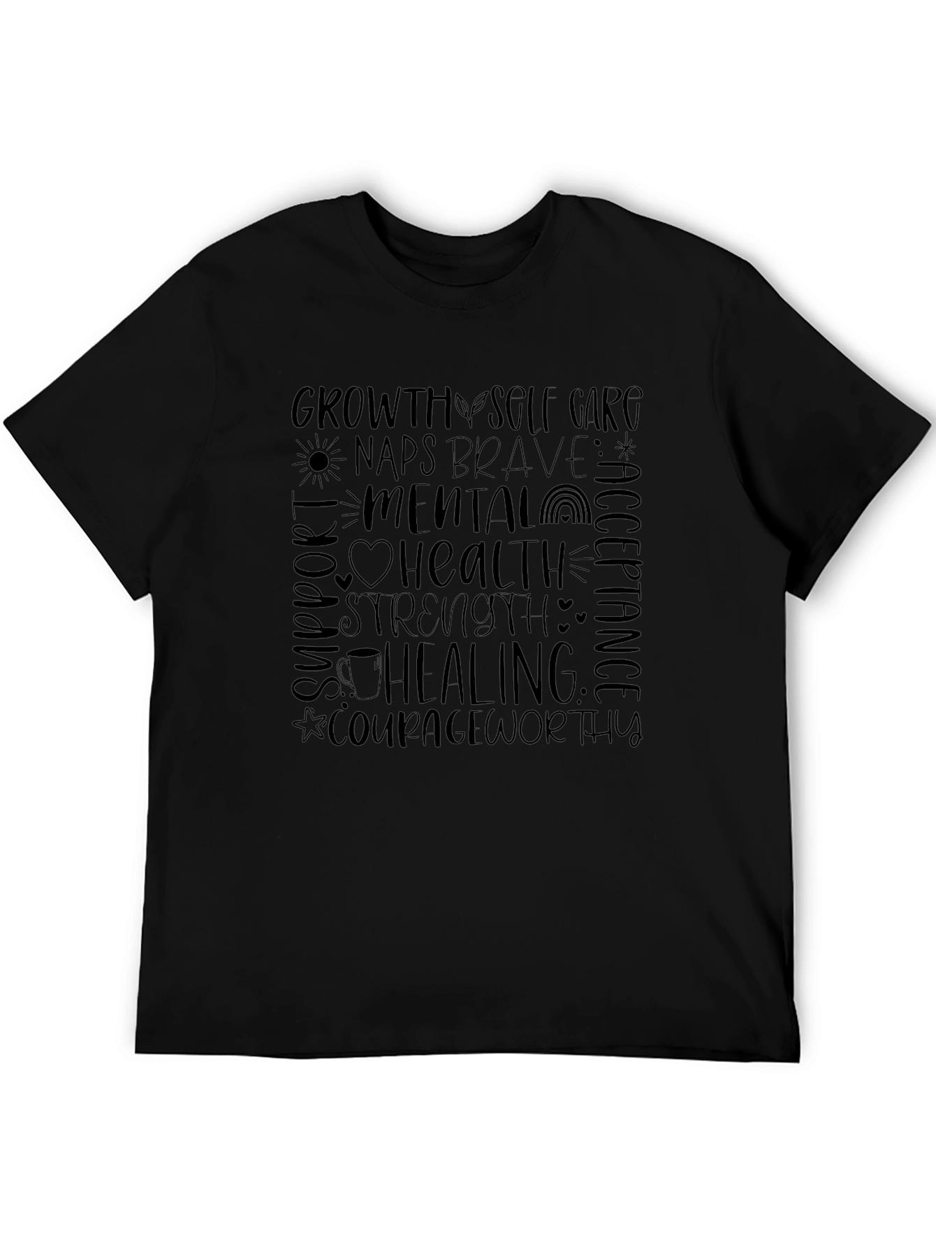 Mental Health Empowerment T-Shirt - Black