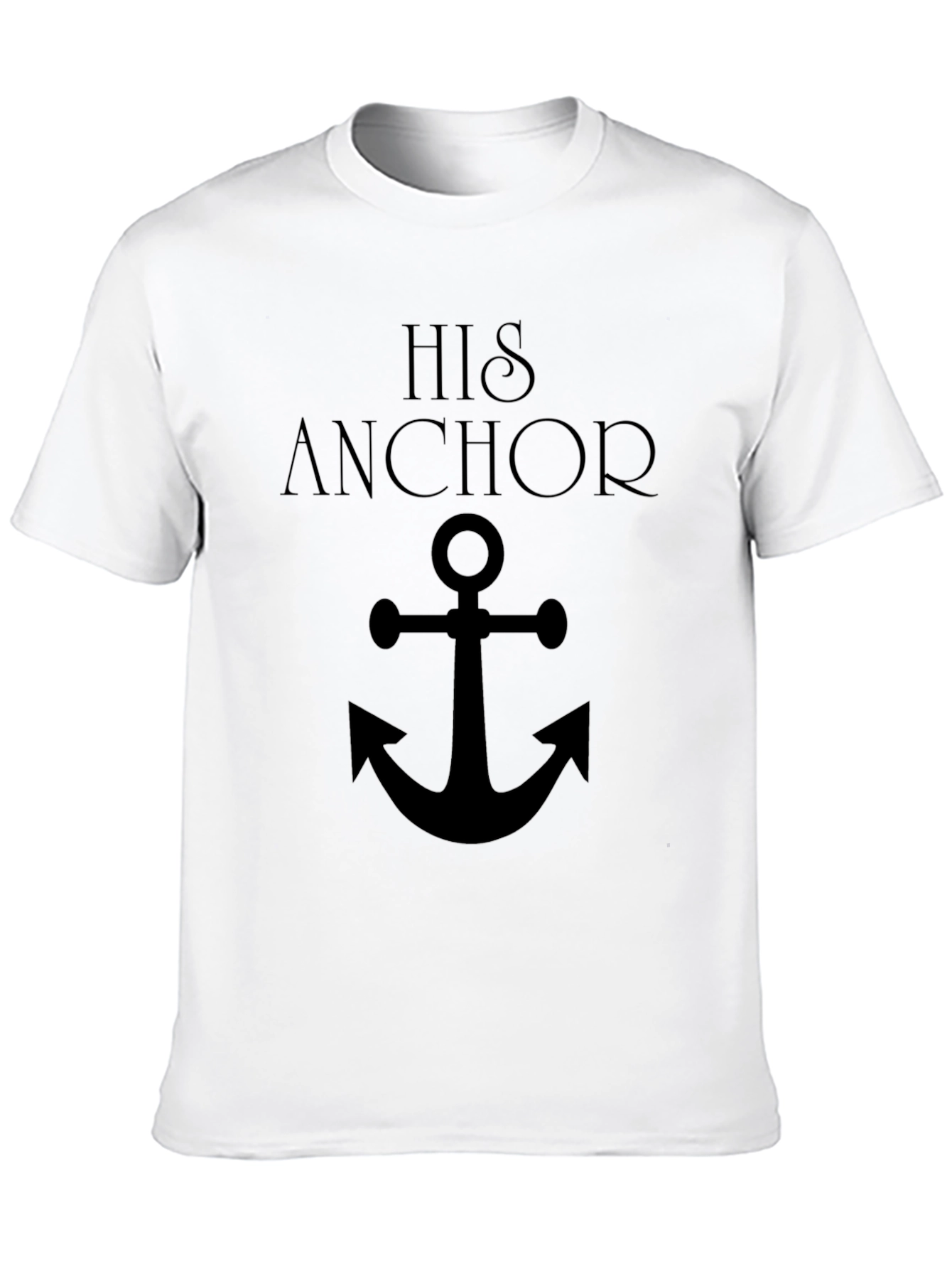 His Anchor Black Graphic Tee