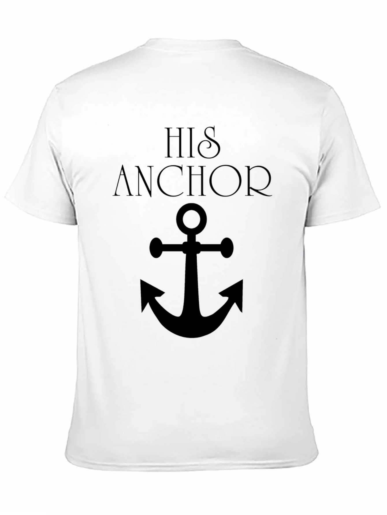 His Anchor Black Graphic Tee