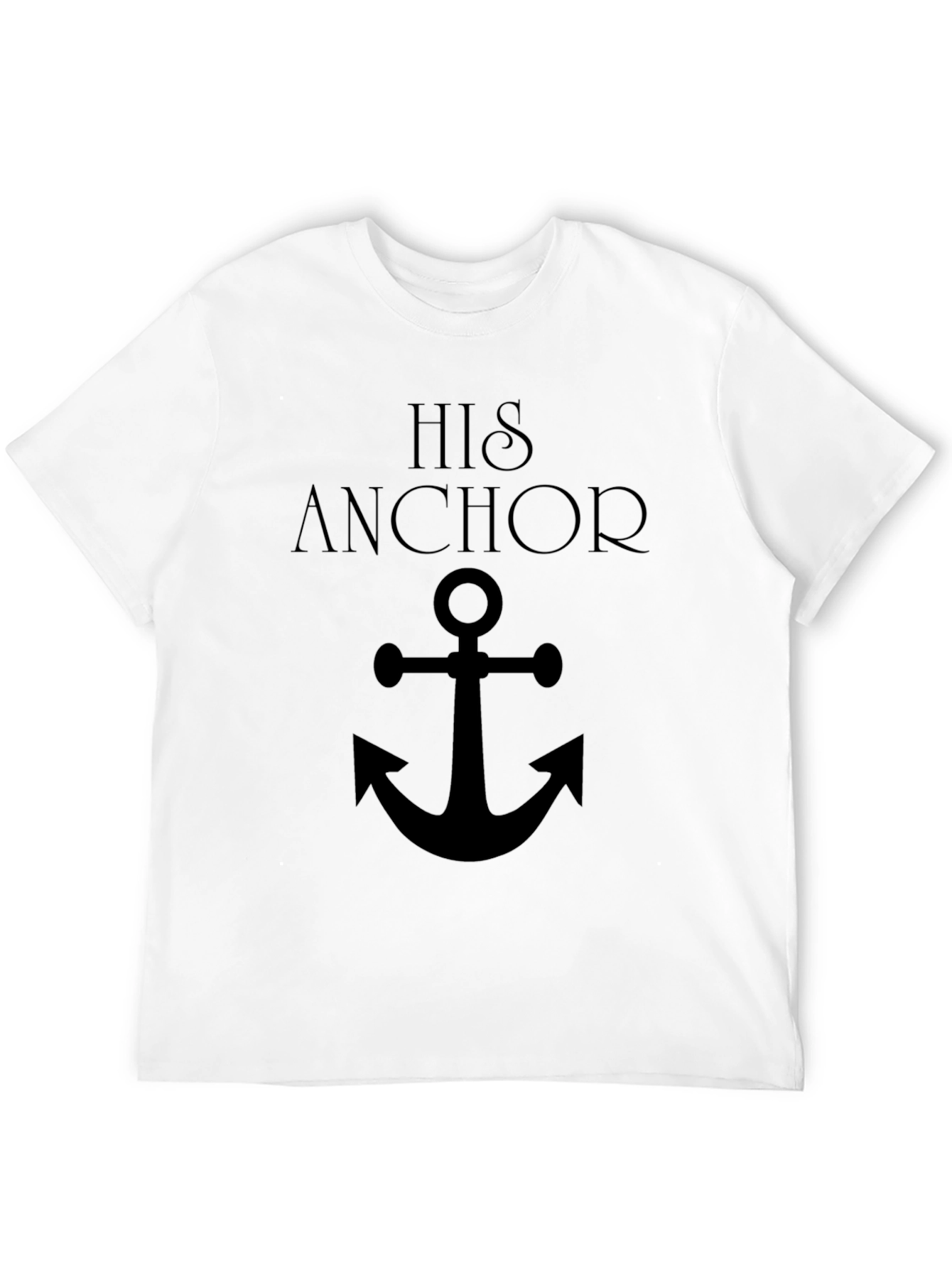 His Anchor Black Graphic Tee