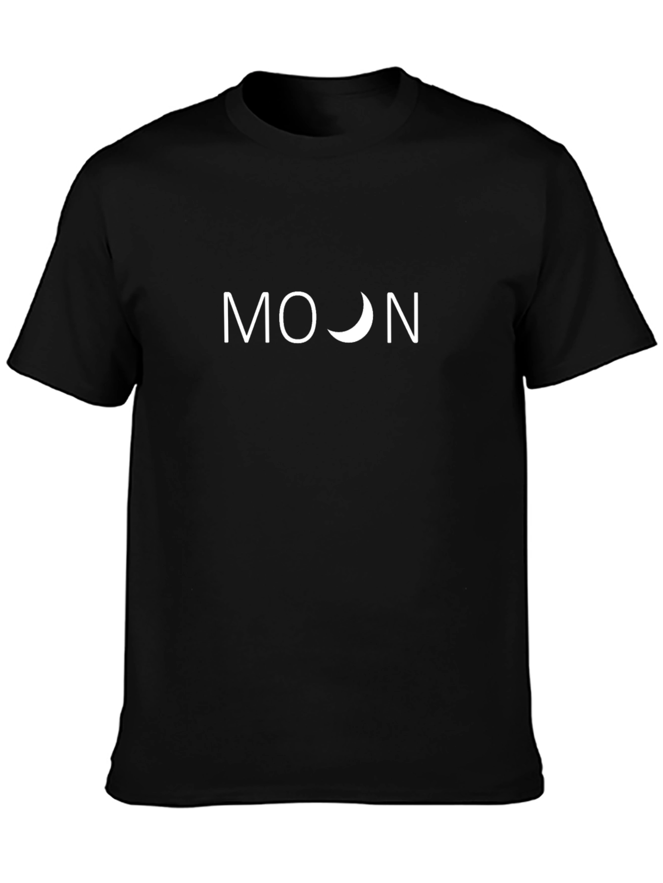 Moon Graphic Tee - Stylish Black Cotton T-Shirt