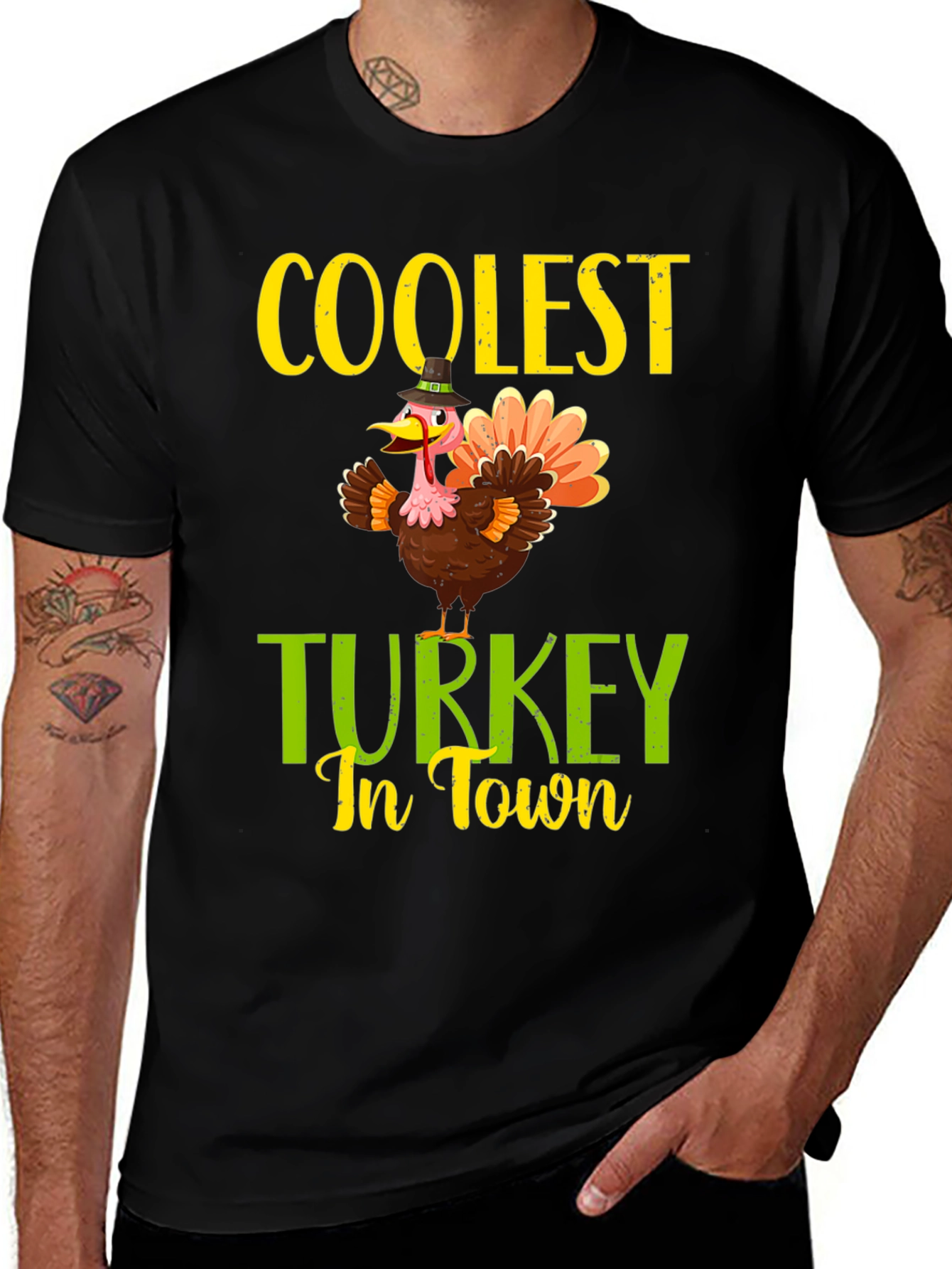 Coolest Turkey In Town Thanksgiving T-Shirt
