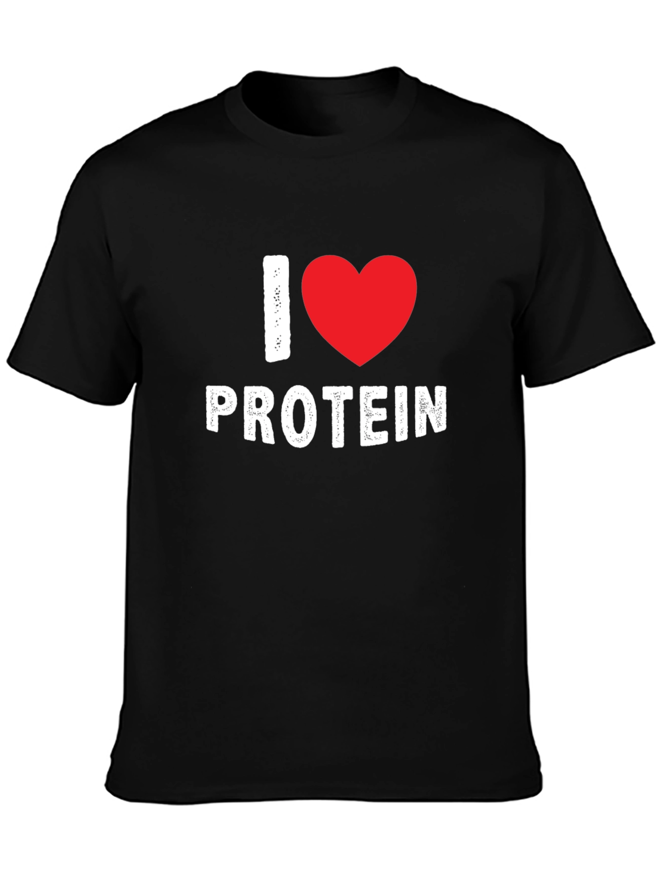 I Heart Protein Graphic T-Shirt - Black