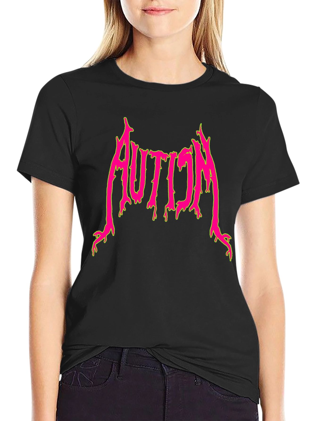 Caution T-Shirt - Black Bold Graphic