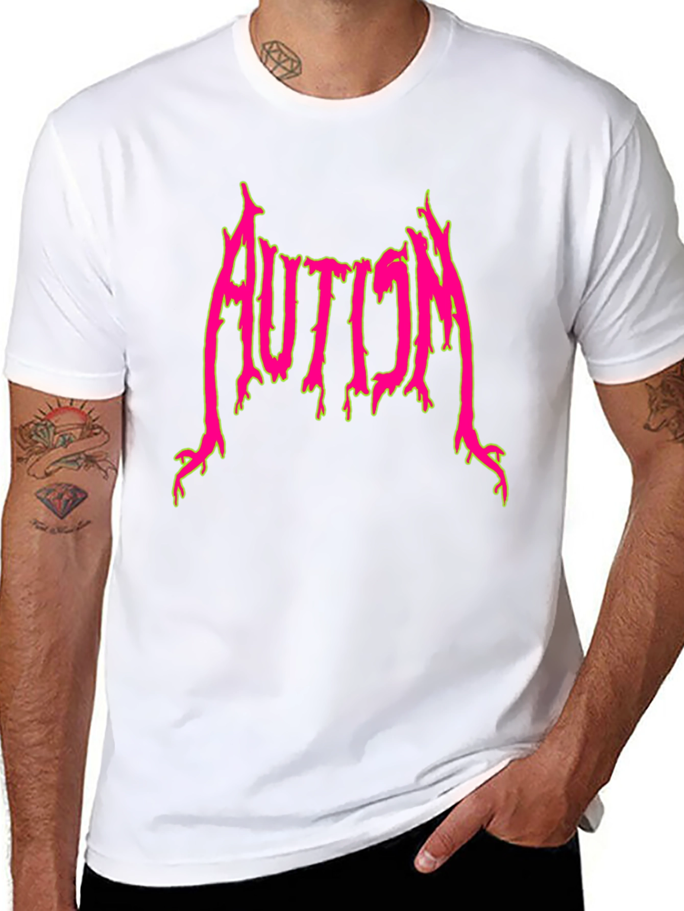 Caution T-Shirt - Black Bold Graphic