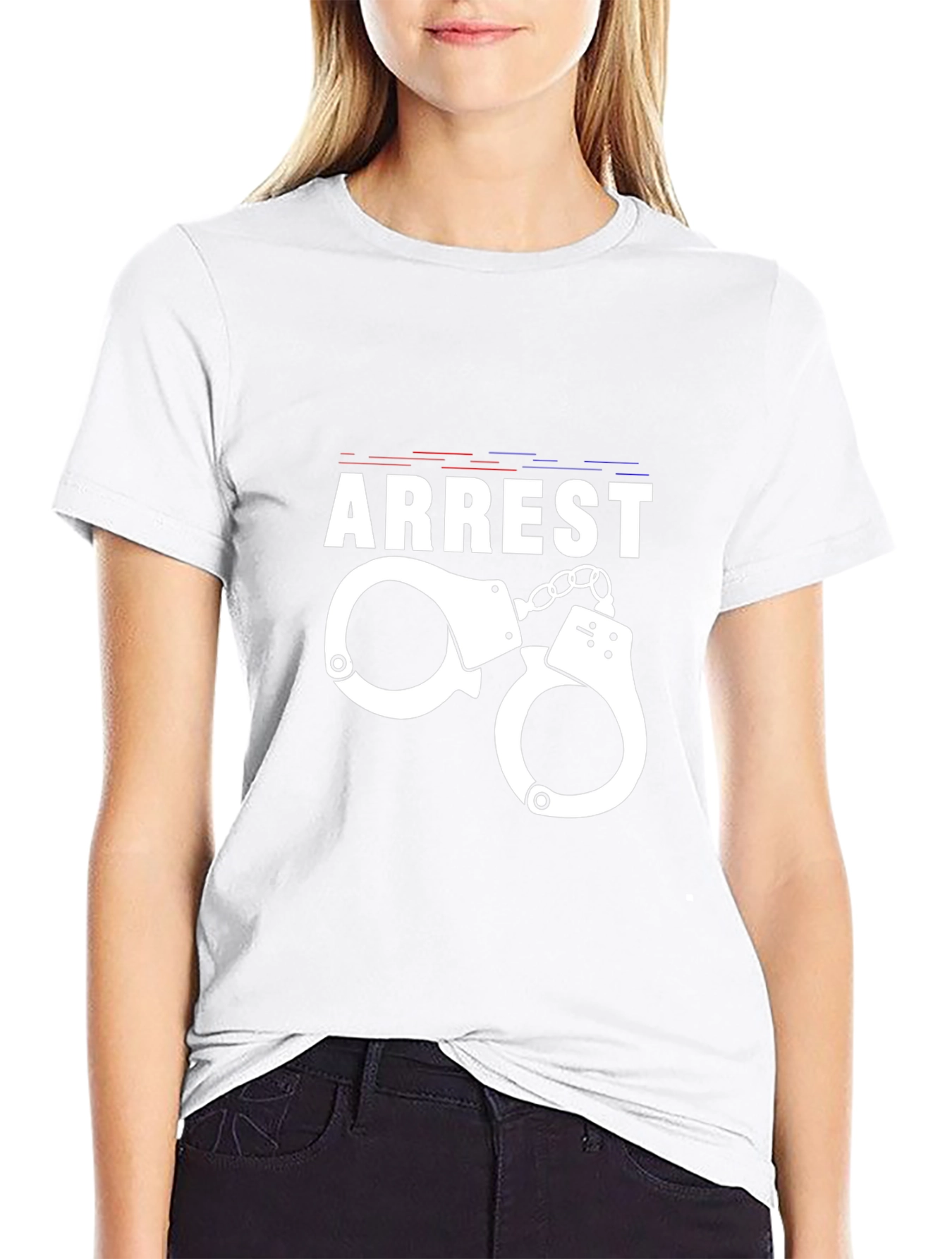 Arrest Handcuffs Graphic Tee - Black