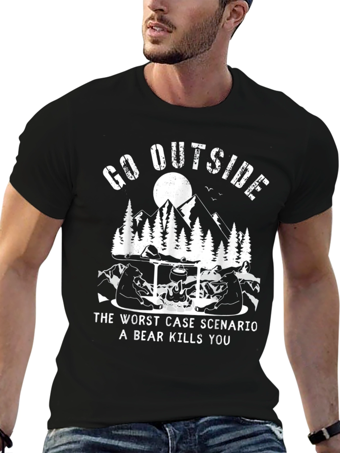 Go Outside Bear T-Shirt