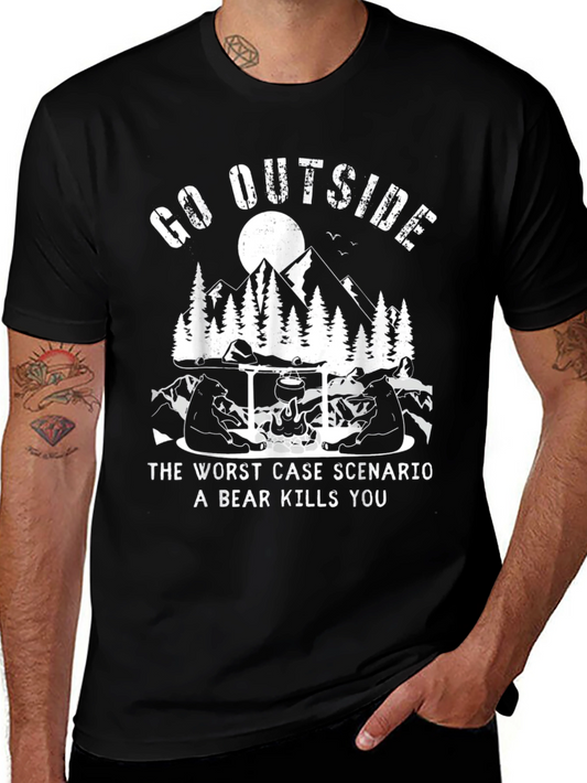 Go Outside Bear T-Shirt