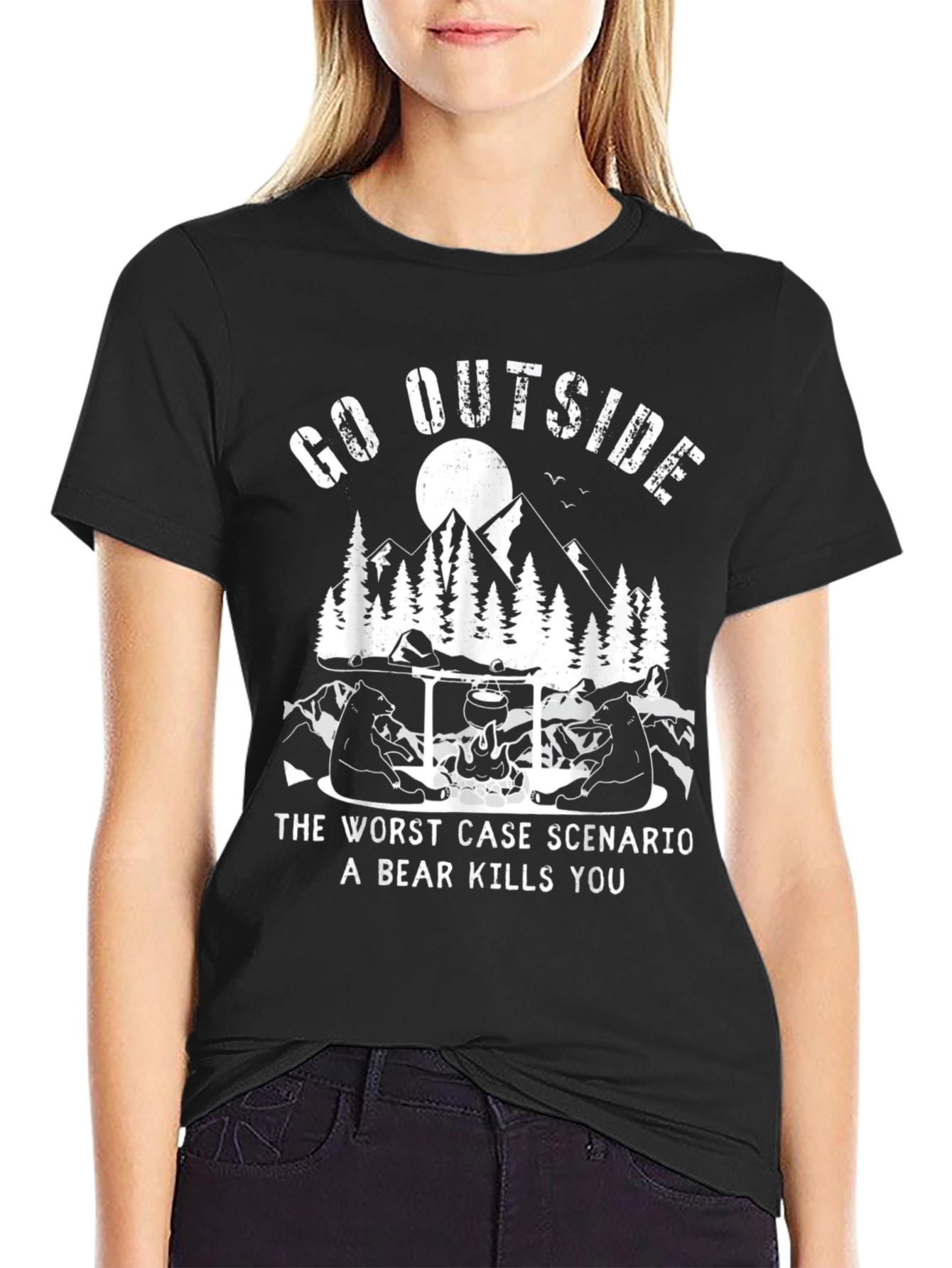 Go Outside Bear T-Shirt