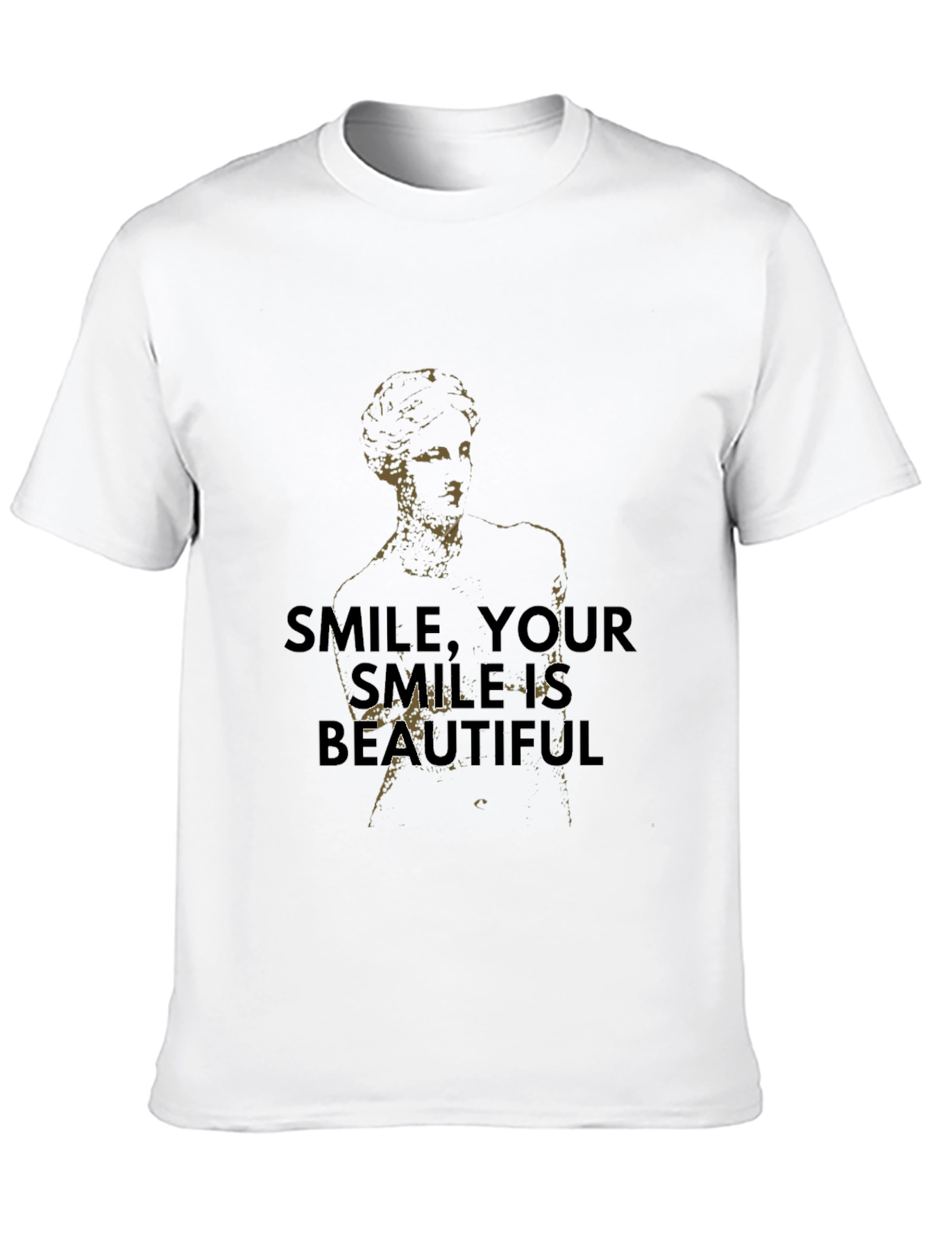 Smile is Beautiful Graphic Tee - Black Cotton