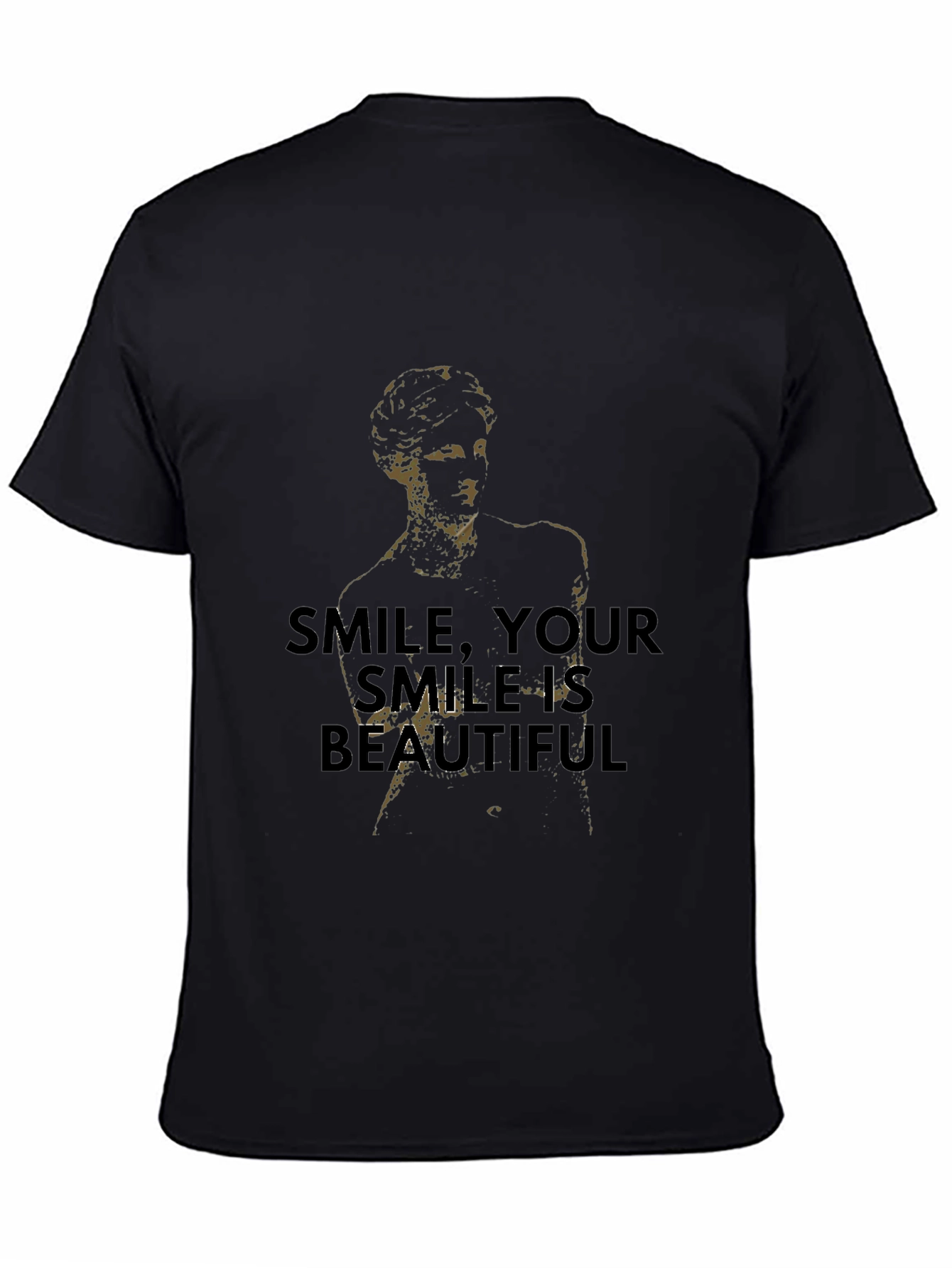 Smile is Beautiful Graphic Tee - Black Cotton