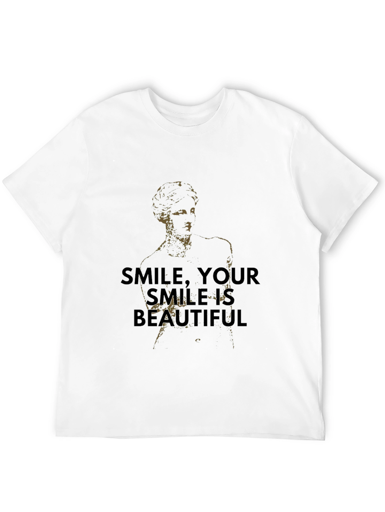 Smile is Beautiful Graphic Tee - Black Cotton