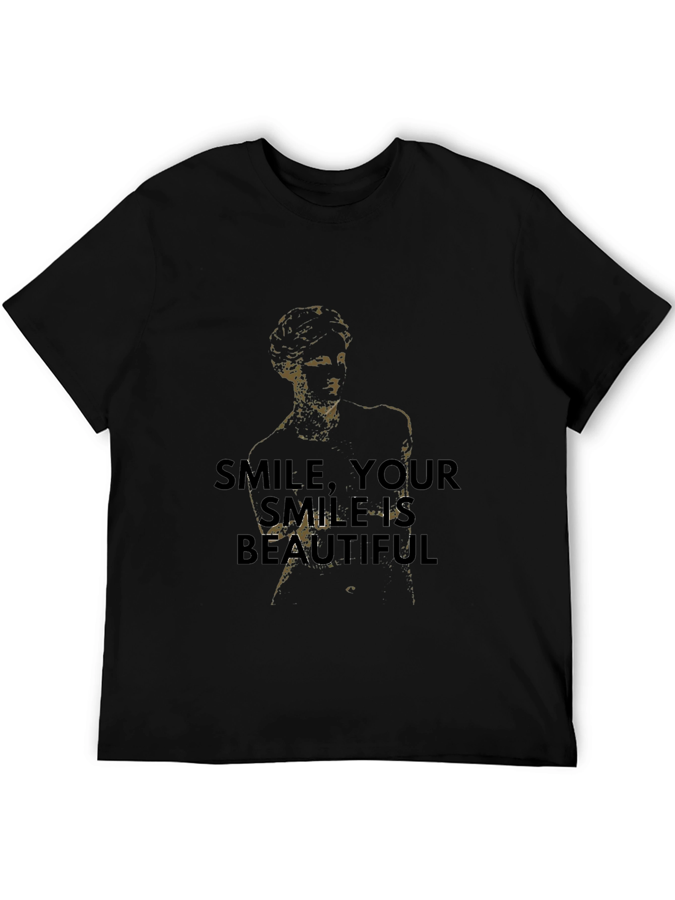 Smile is Beautiful Graphic Tee - Black Cotton