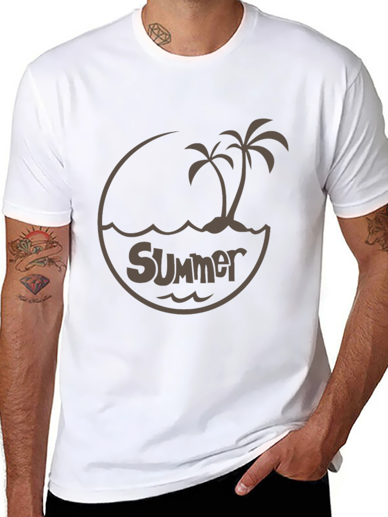 Summer Vibes Tee - Island Palm Design